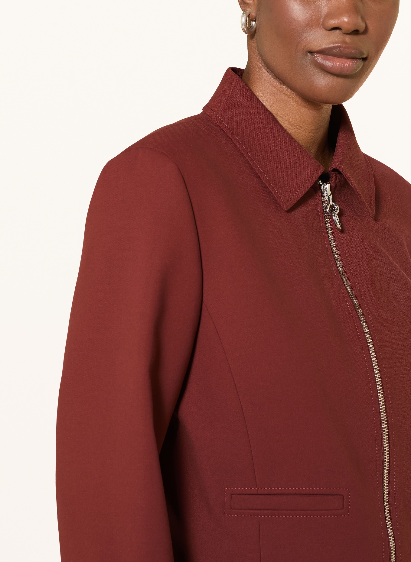 HUGO Veste boxy ANJUS: MARRON