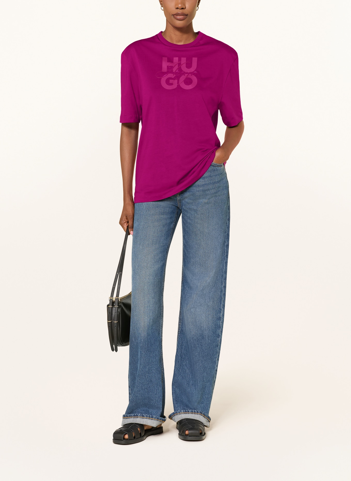 HUGO T-Shirt DASHIRE: FUCHSIA
