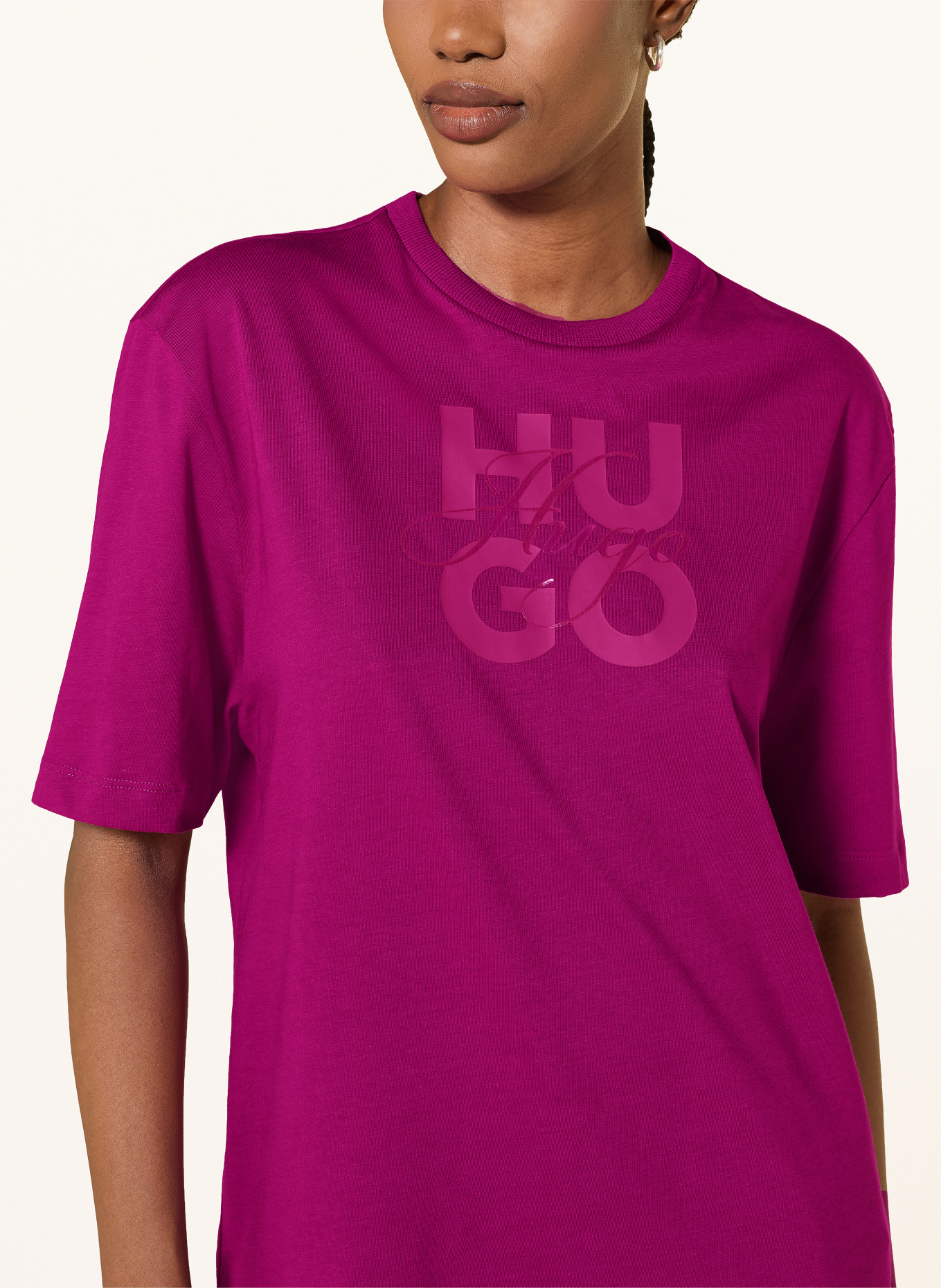 HUGO T-Shirt DASHIRE: FUCHSIA