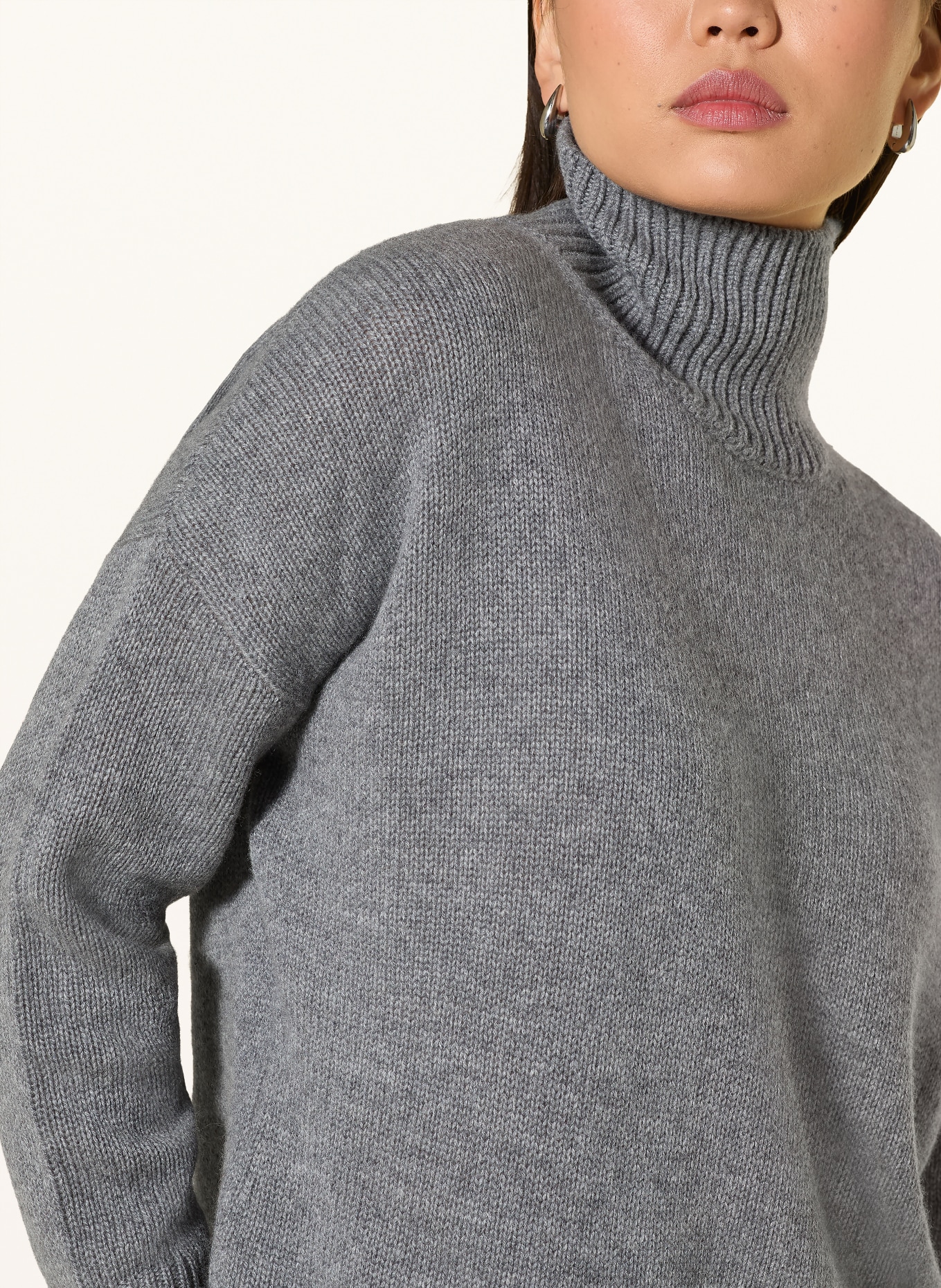 darling harbour Cashmere sweater: midgrey melange