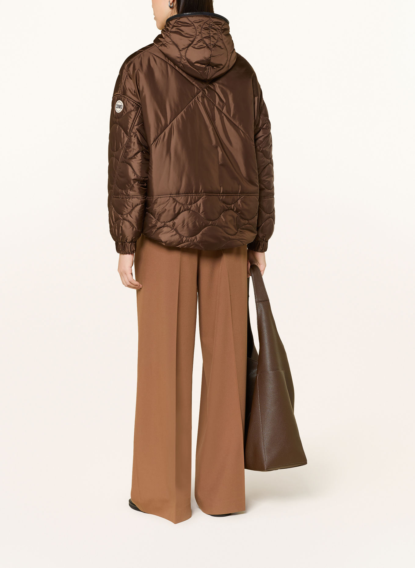 No.1 Como Omkeerbare gewatteerde jas BORGO: MARRON FONCÉ