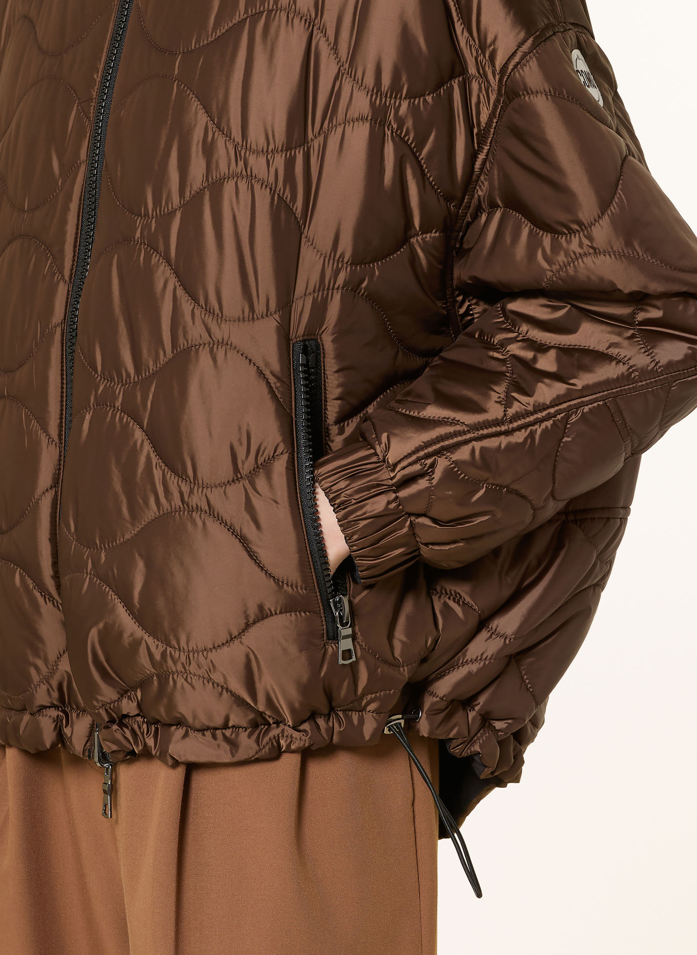 No.1 Como Omkeerbare gewatteerde jas BORGO: MARRON FONCÉ
