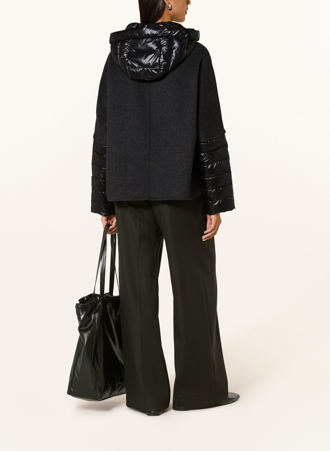 MILESTONE Jacke MSAZALEA im Materialmix: SCHWARZ