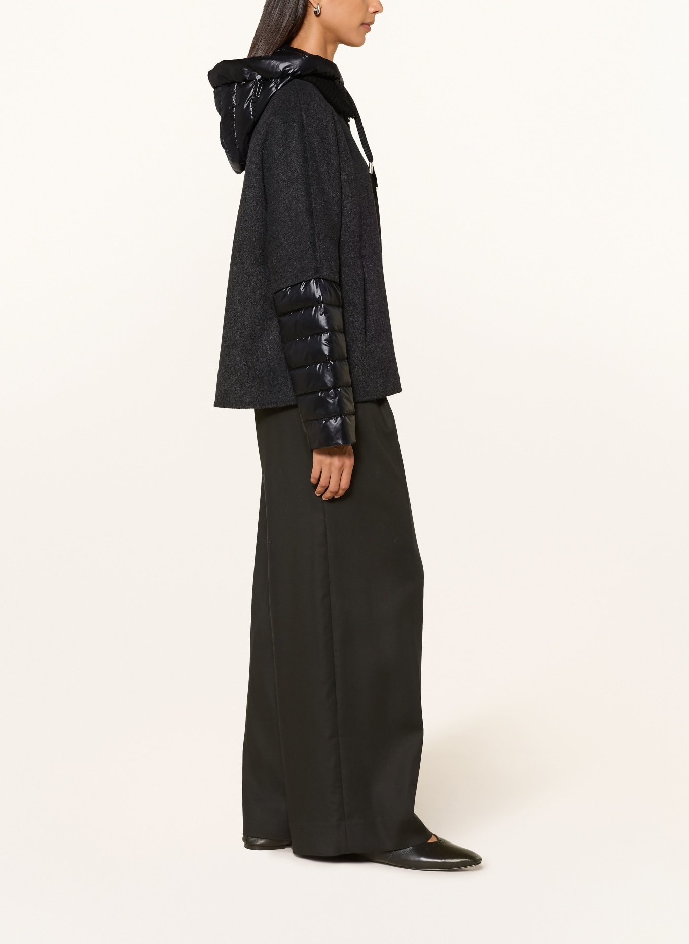 MILESTONE Jacke MSAZALEA im Materialmix: SCHWARZ