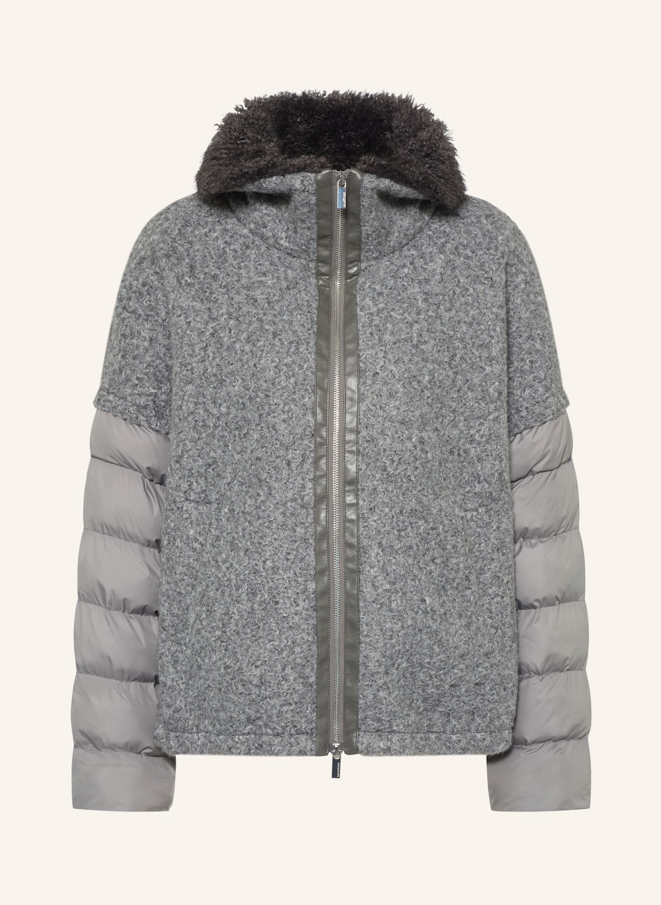 MILESTONE MSANNIE-jas in gemengde stoffen: GRIJS / DONKERGRIJS