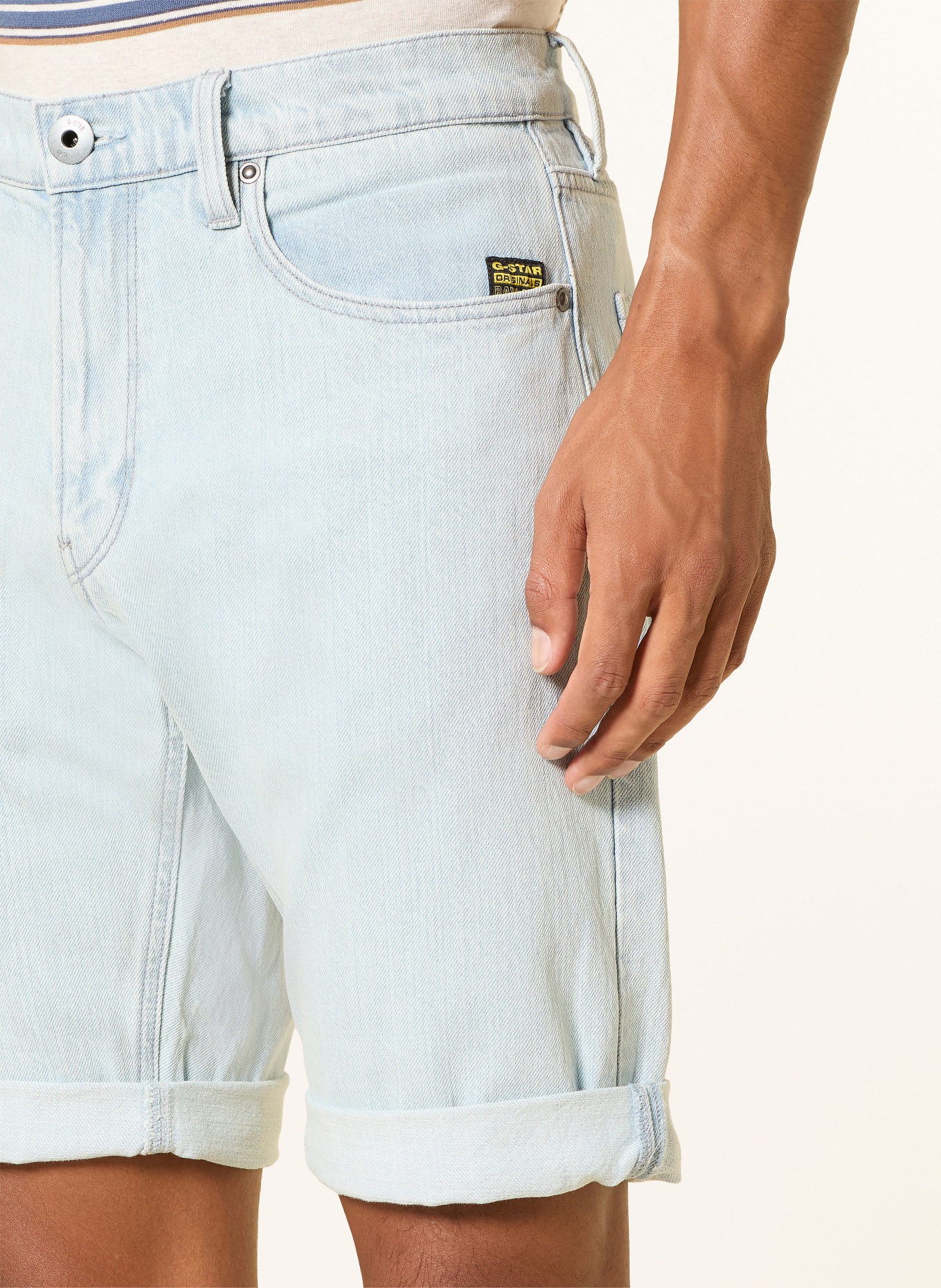 G-Star Jeansshorts MOSA Straight Fit: H948 beached faded blue galena