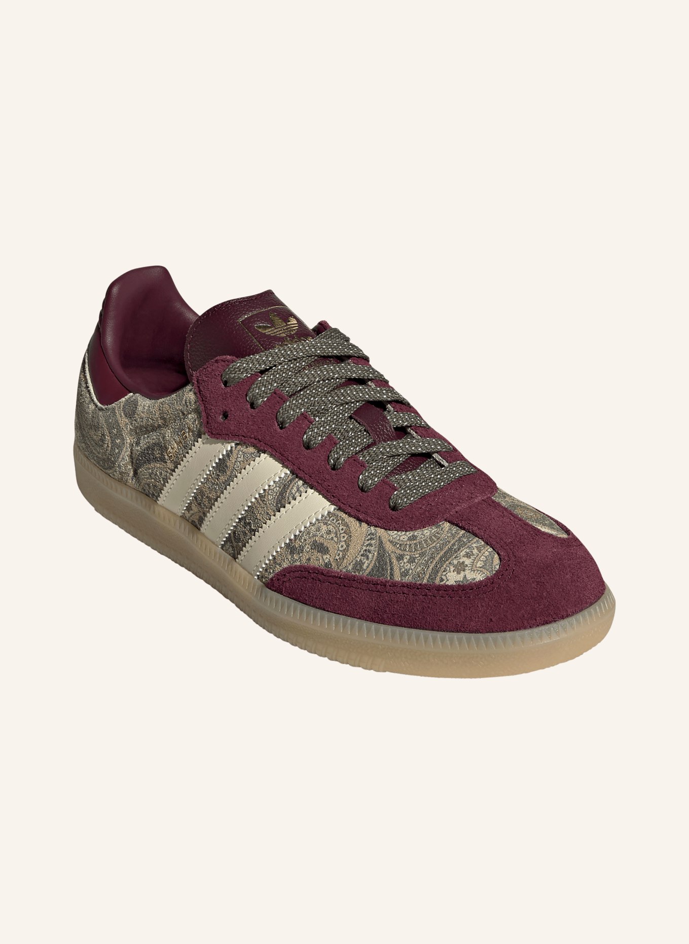 adidas Originals Sneaker SAMBA OG: BRAUN / CREME / DUNKELROT