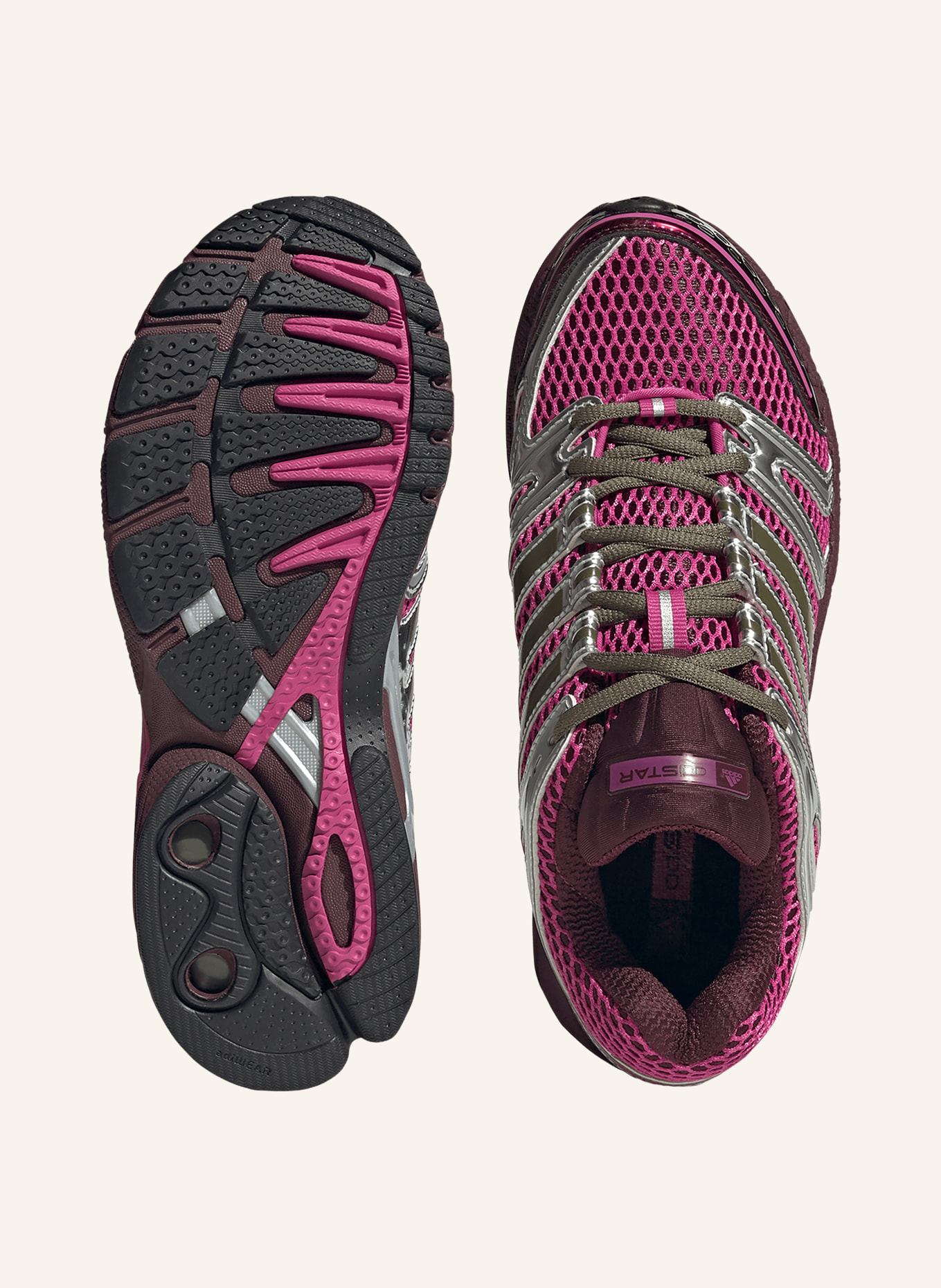 adidas Originals ADISTAR CONTROL 5 Sneakers: PINK / SILVER / KHAKI