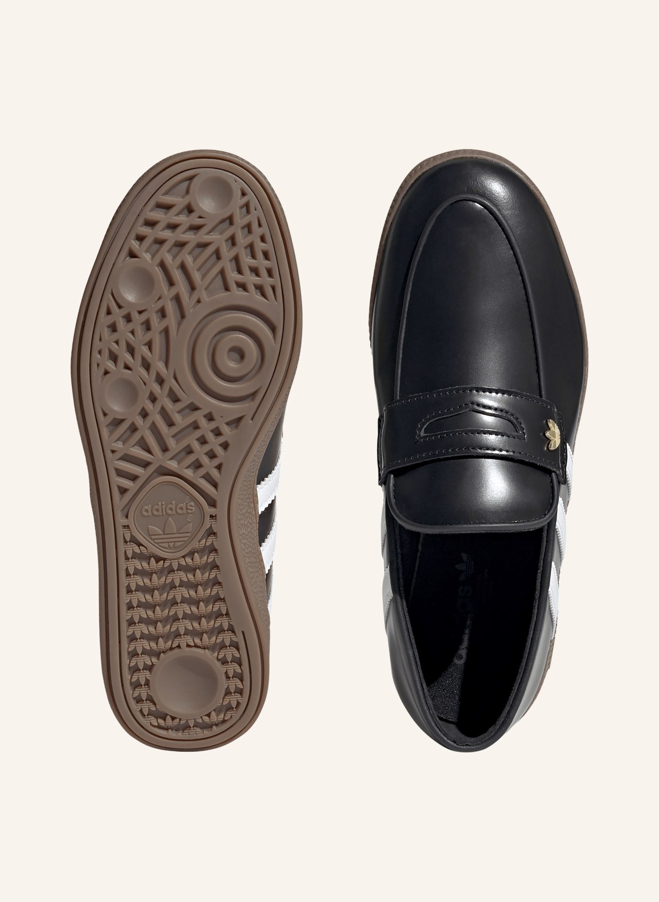 adidas Originals Loafers à barrette HANDBALL SPEZIAL: NOIR / BLANC