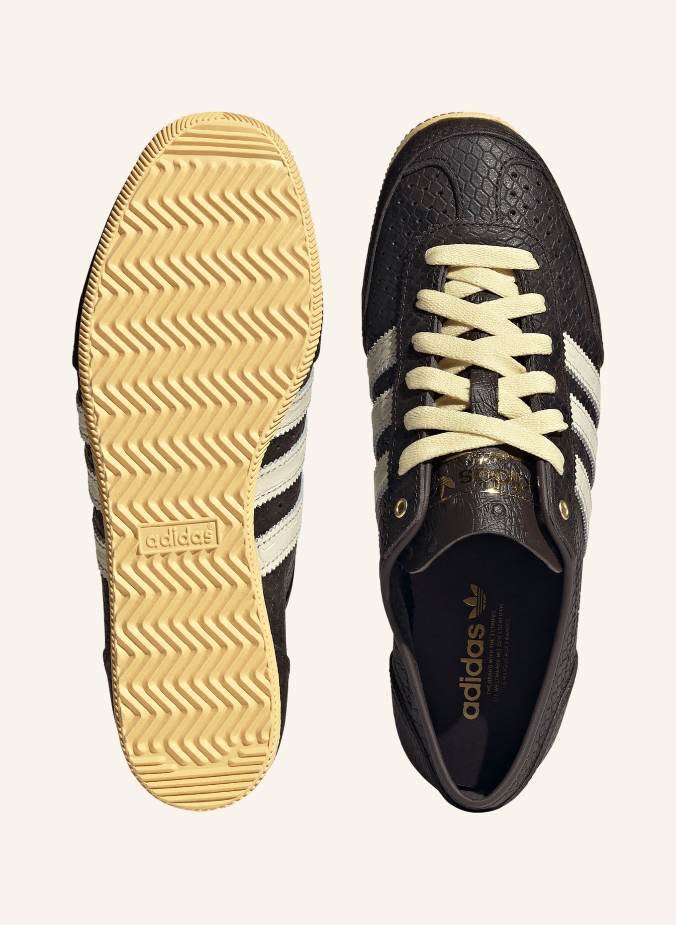 adidas Originals JAPAN DECON Sneakers: DARK BROWN / WHITE
