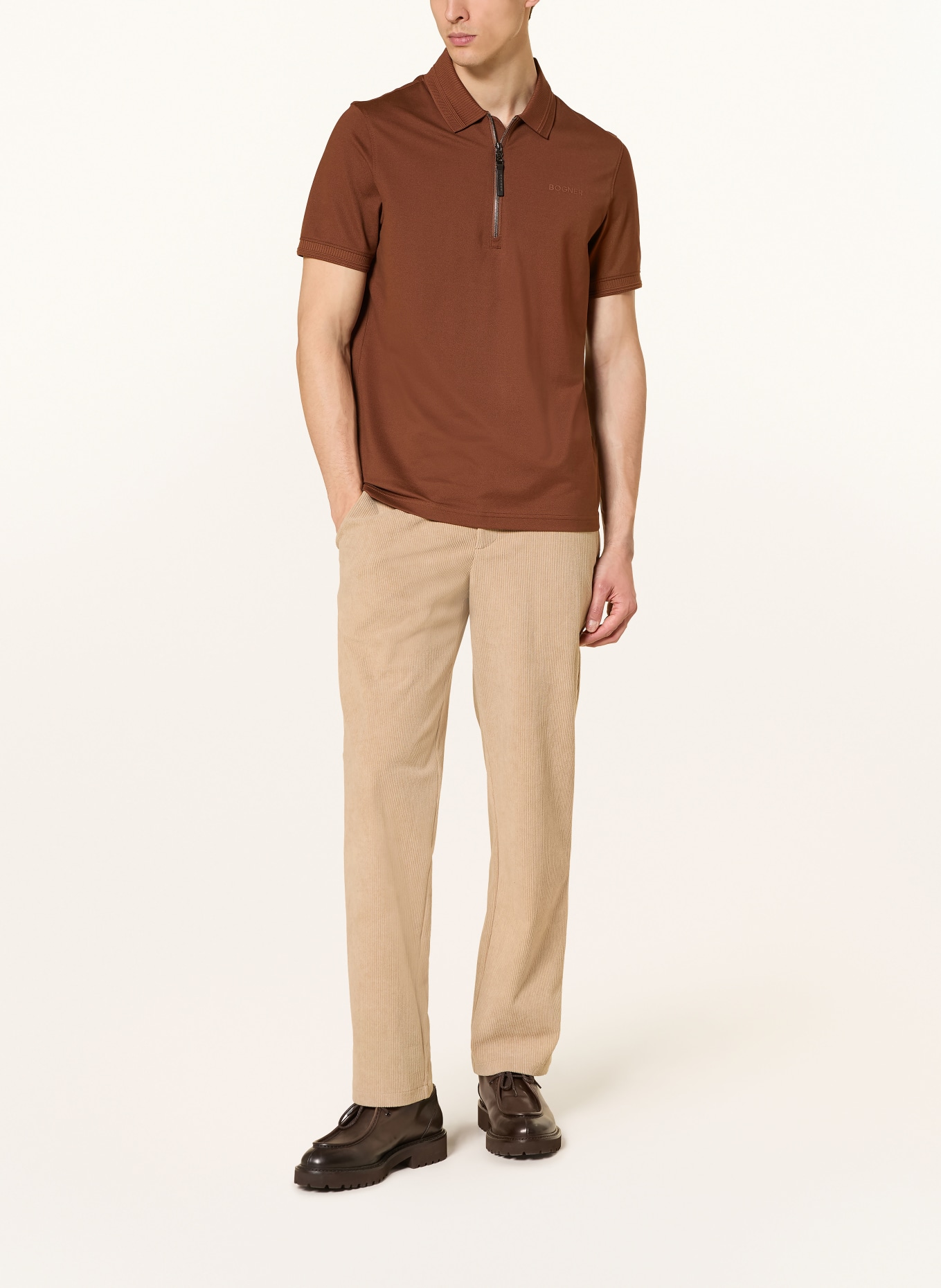 BOGNER Piqué-Poloshirt TIMO Regular FIt: BRAUN