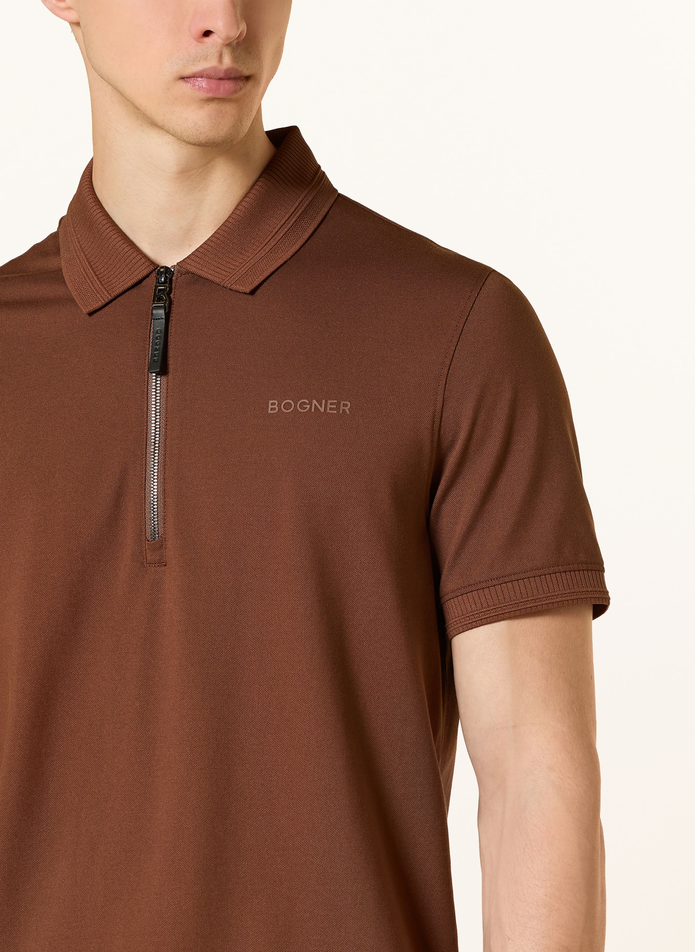 BOGNER Piqué-Poloshirt TIMO Regular FIt: BRAUN