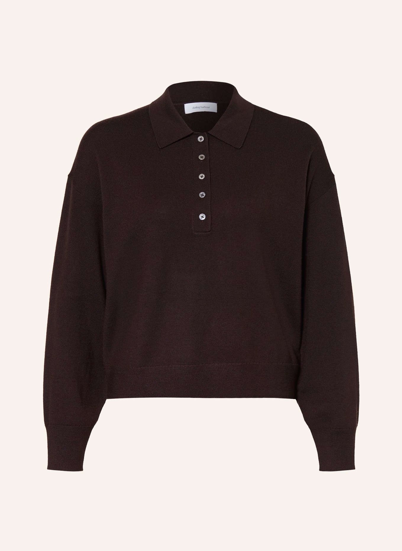 darling harbour Pullover aus Merinowolle: DARK CHOCOLATE