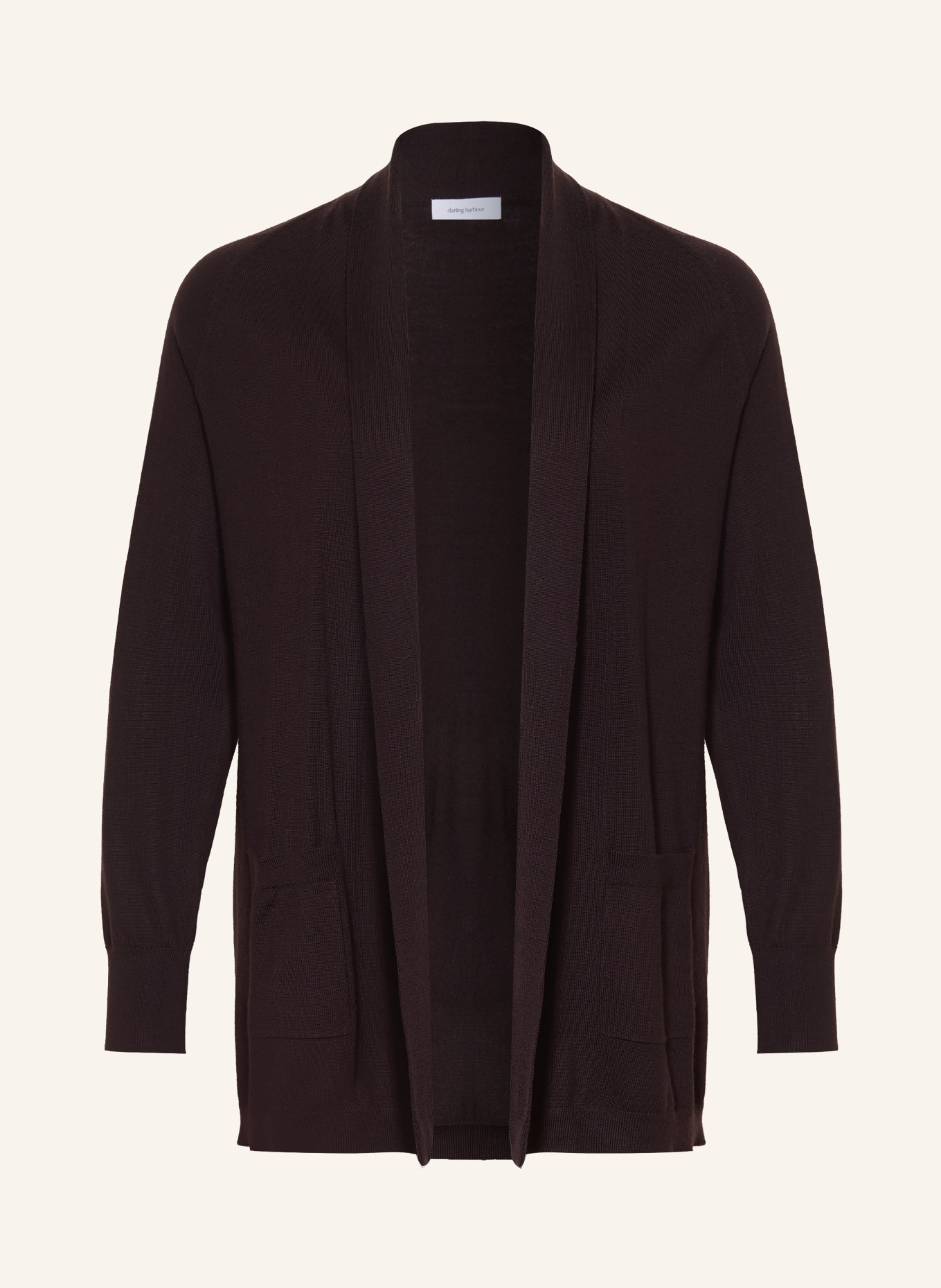 darling harbour Merino wool knit wrap: DARK CHOCOLATE