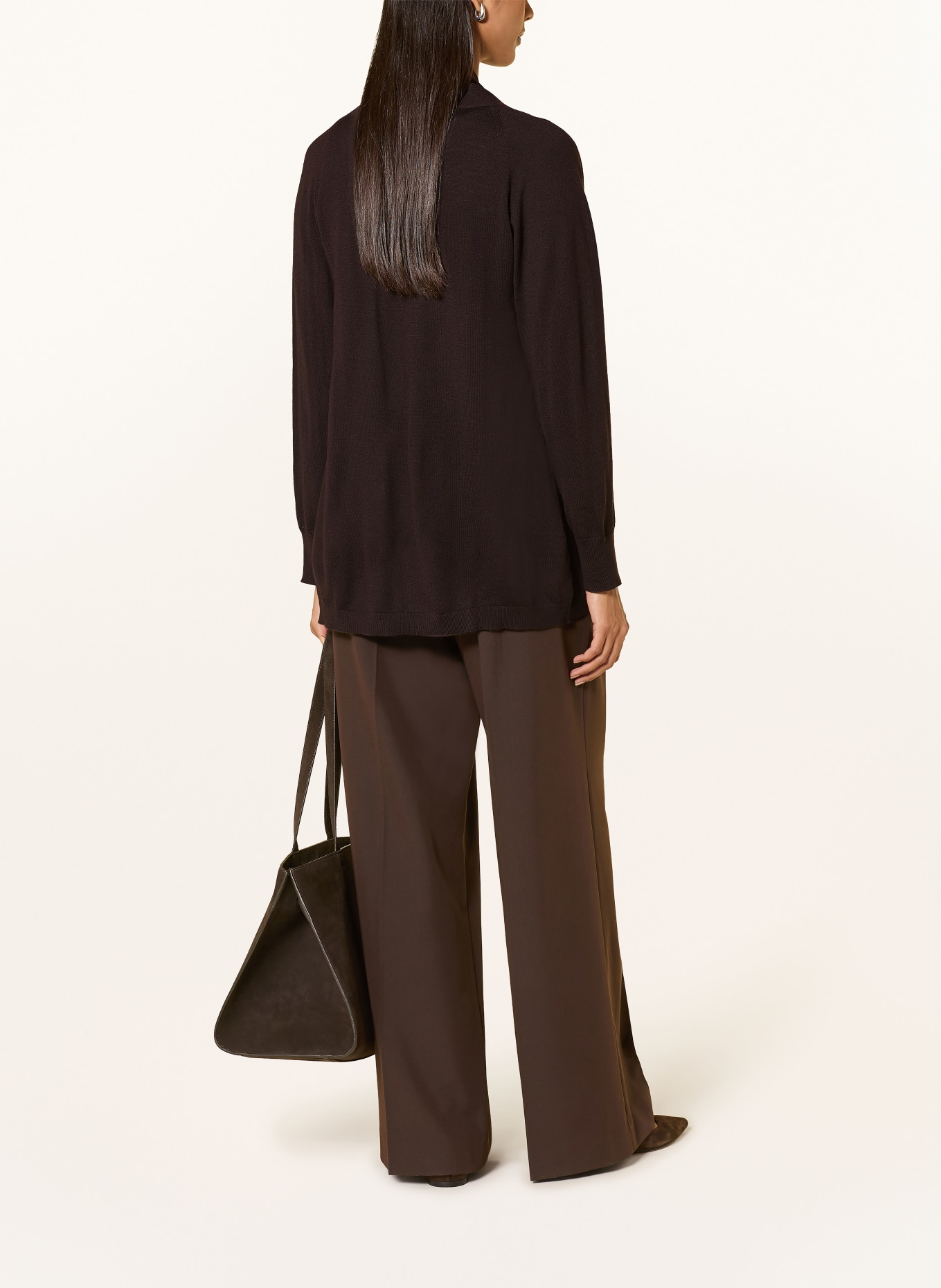 darling harbour Merino wool knit wrap: DARK CHOCOLATE