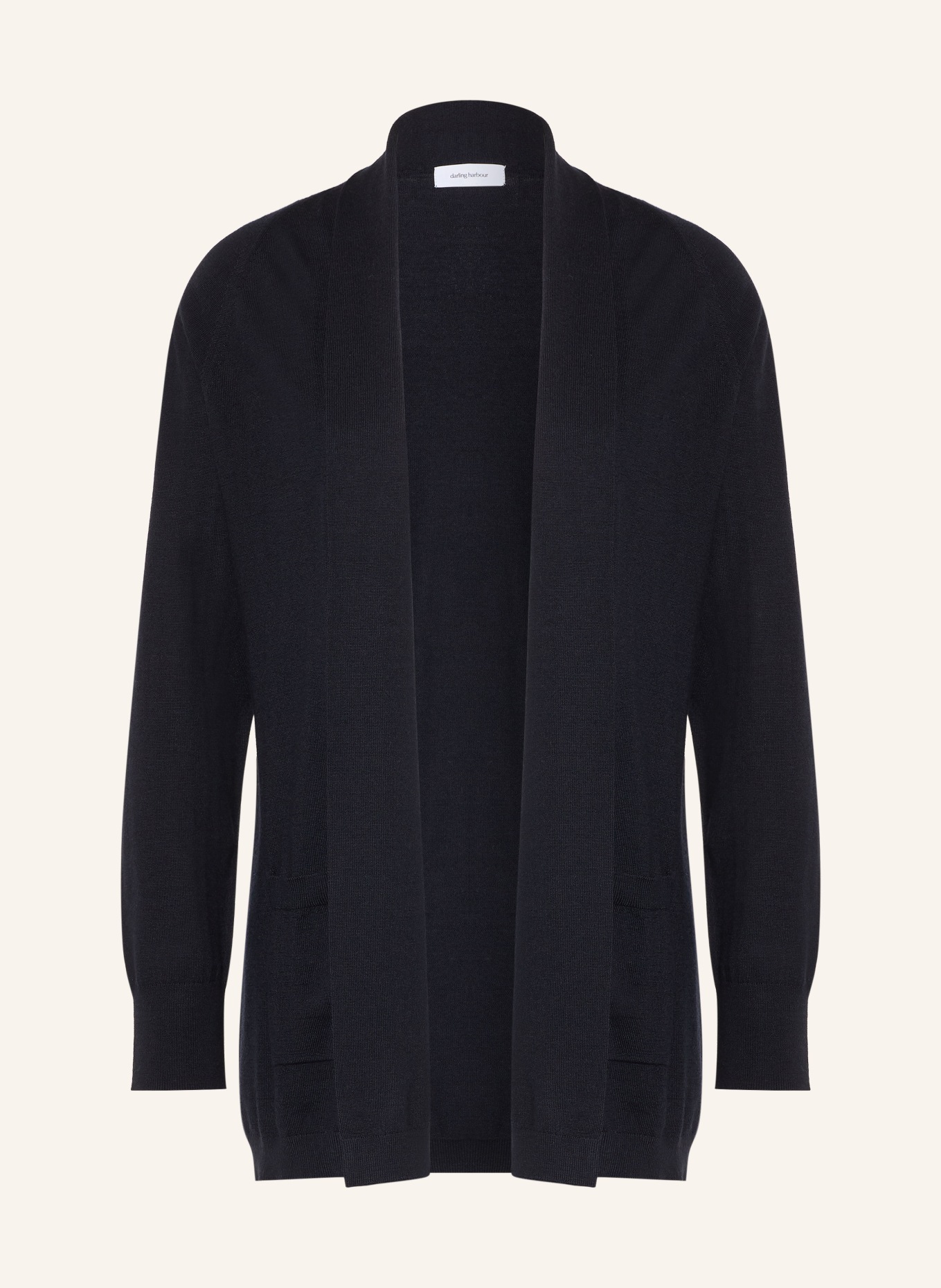 darling harbour Merino wool knit wrap: NAVY