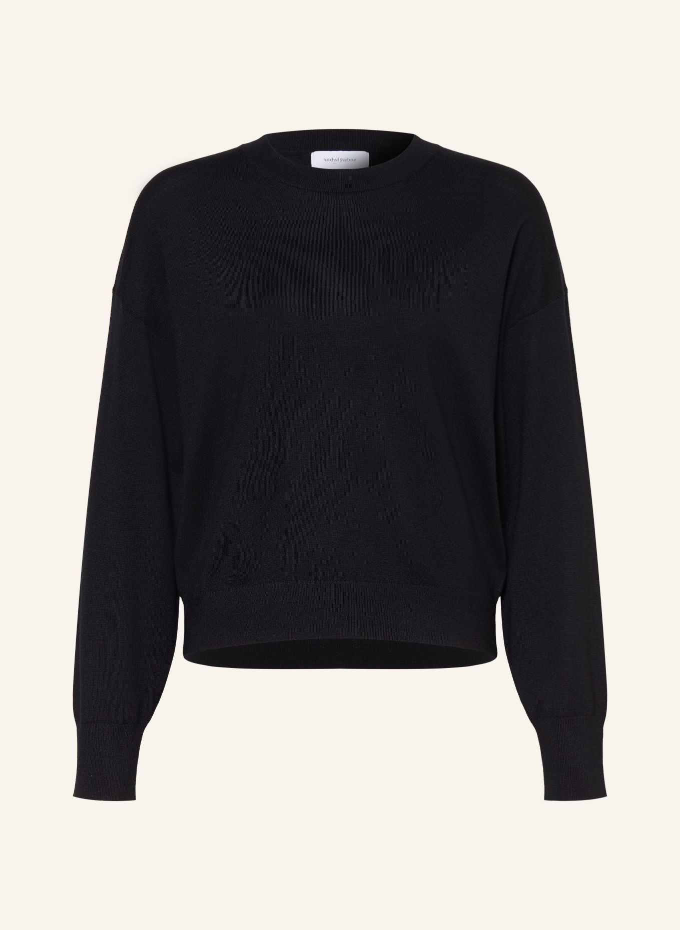 darling harbour Trui van merinowol: BLACK