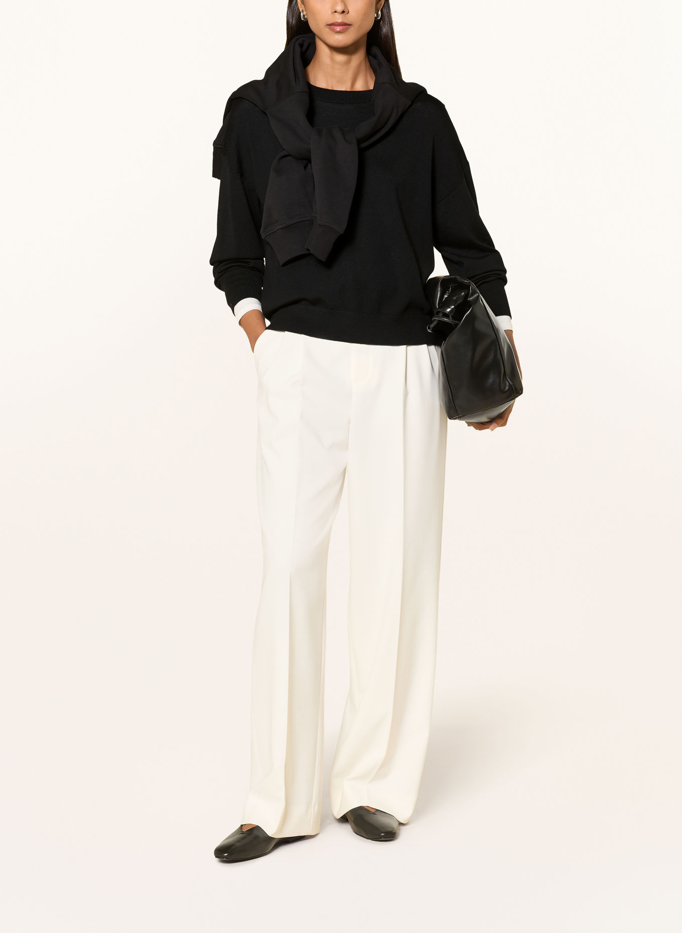 darling harbour Trui van merinowol: BLACK
