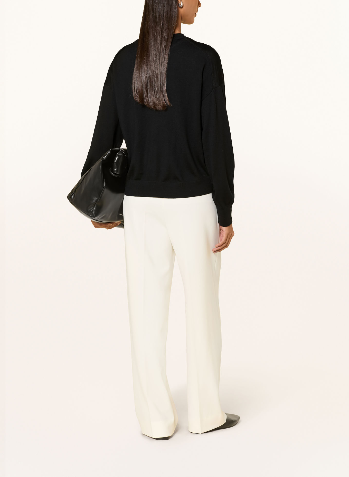 darling harbour Trui van merinowol: BLACK