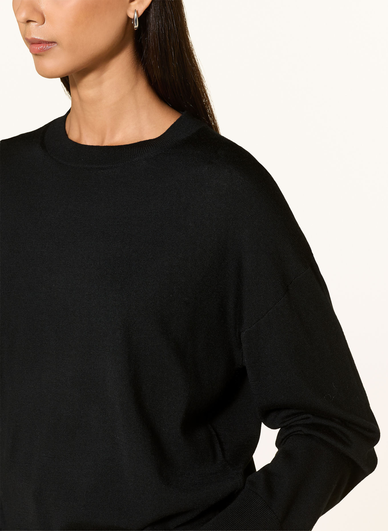 darling harbour Trui van merinowol: BLACK