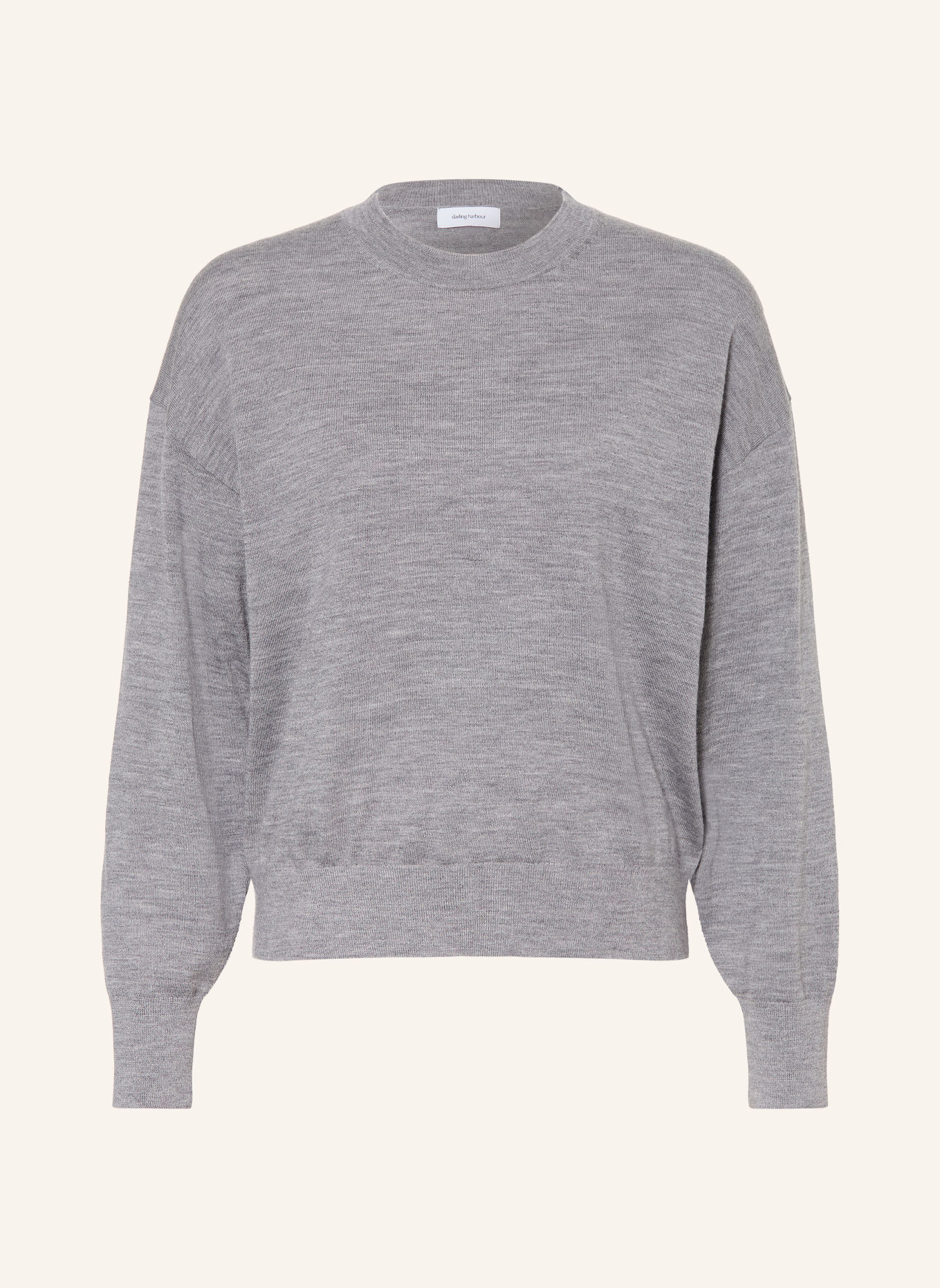 darling harbour Trui van merinowol: GREY MELANGE