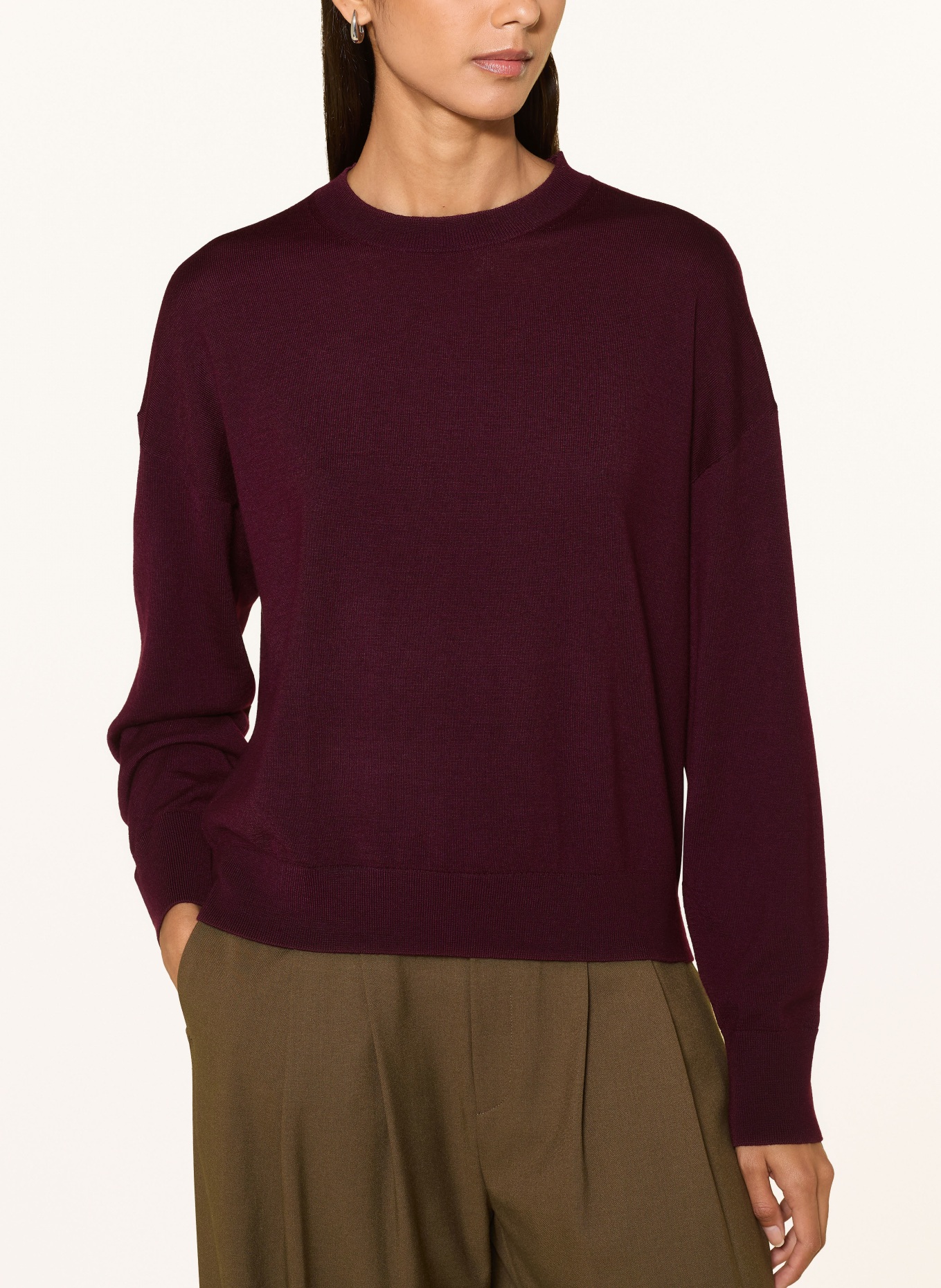 darling harbour Pullover aus Merinowolle: BURGUNDY
