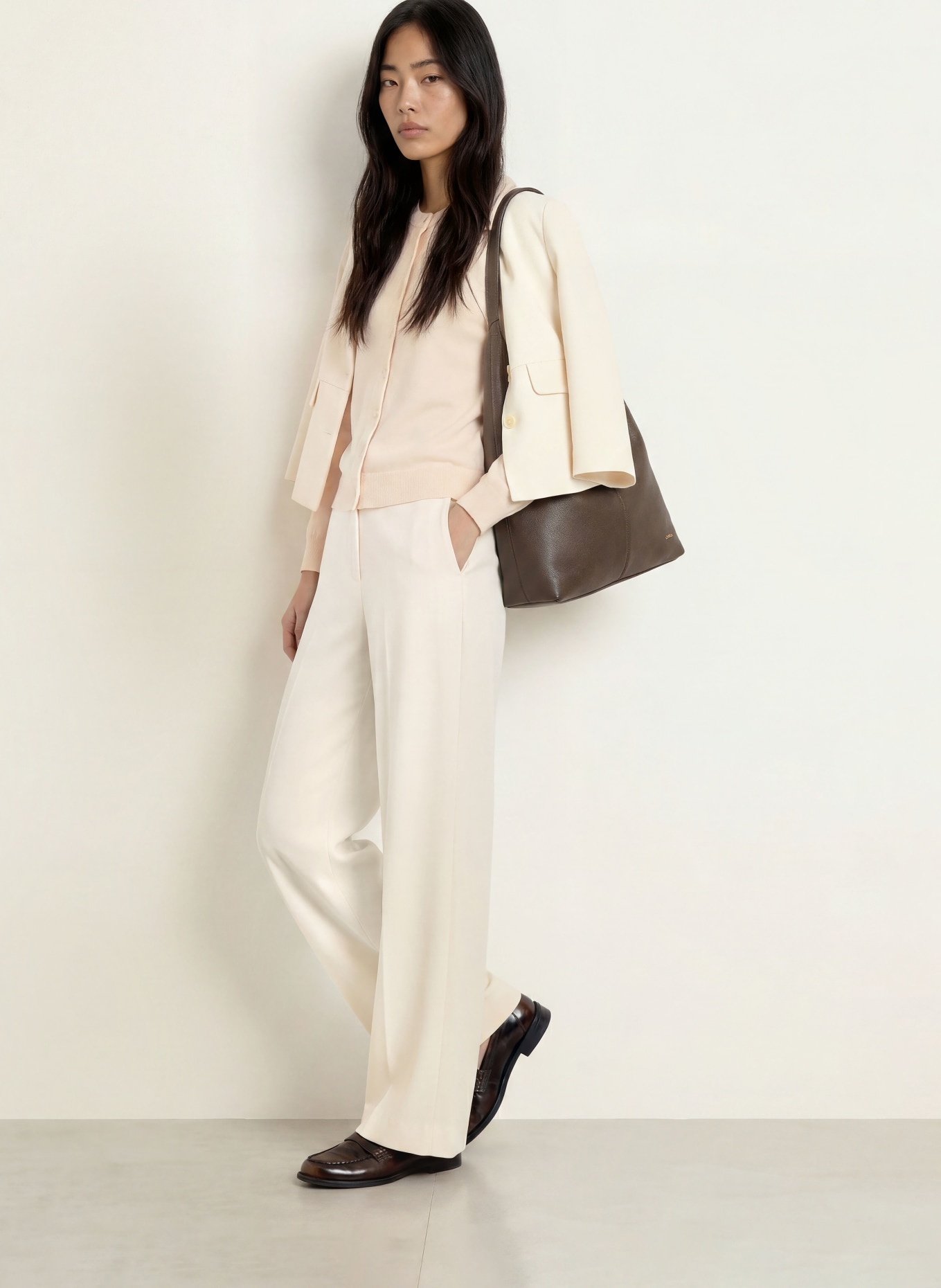 darling harbour Vest van merinowol: OFFWHITE