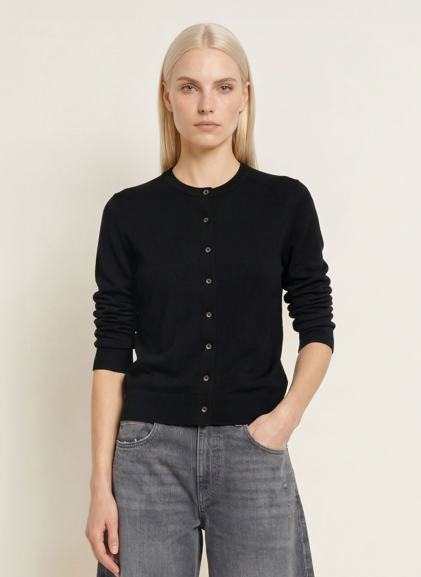 darling harbour Vest van merinowol: BLACK