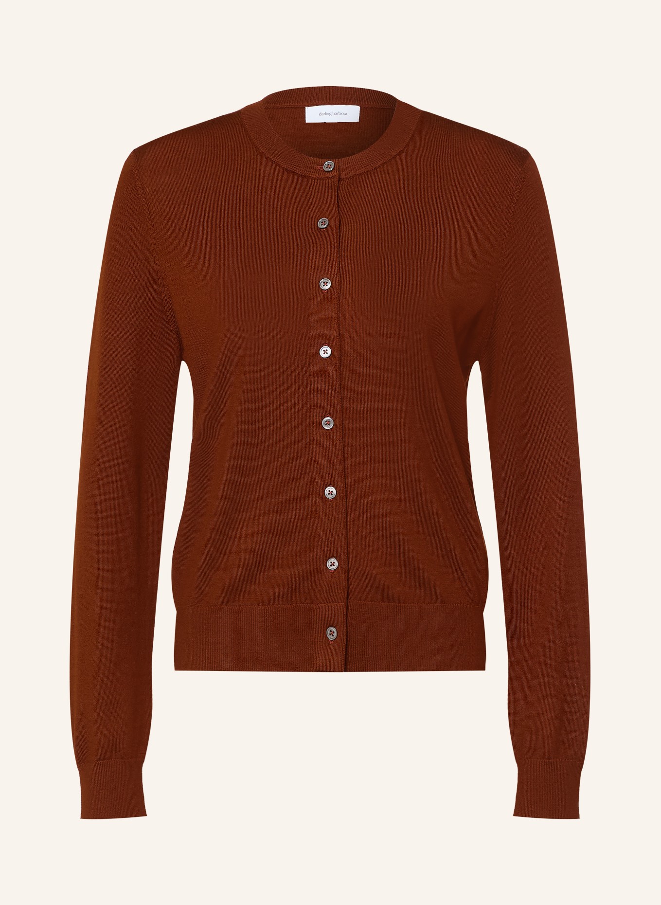 darling harbour Vest van merinowol: CINNAMON