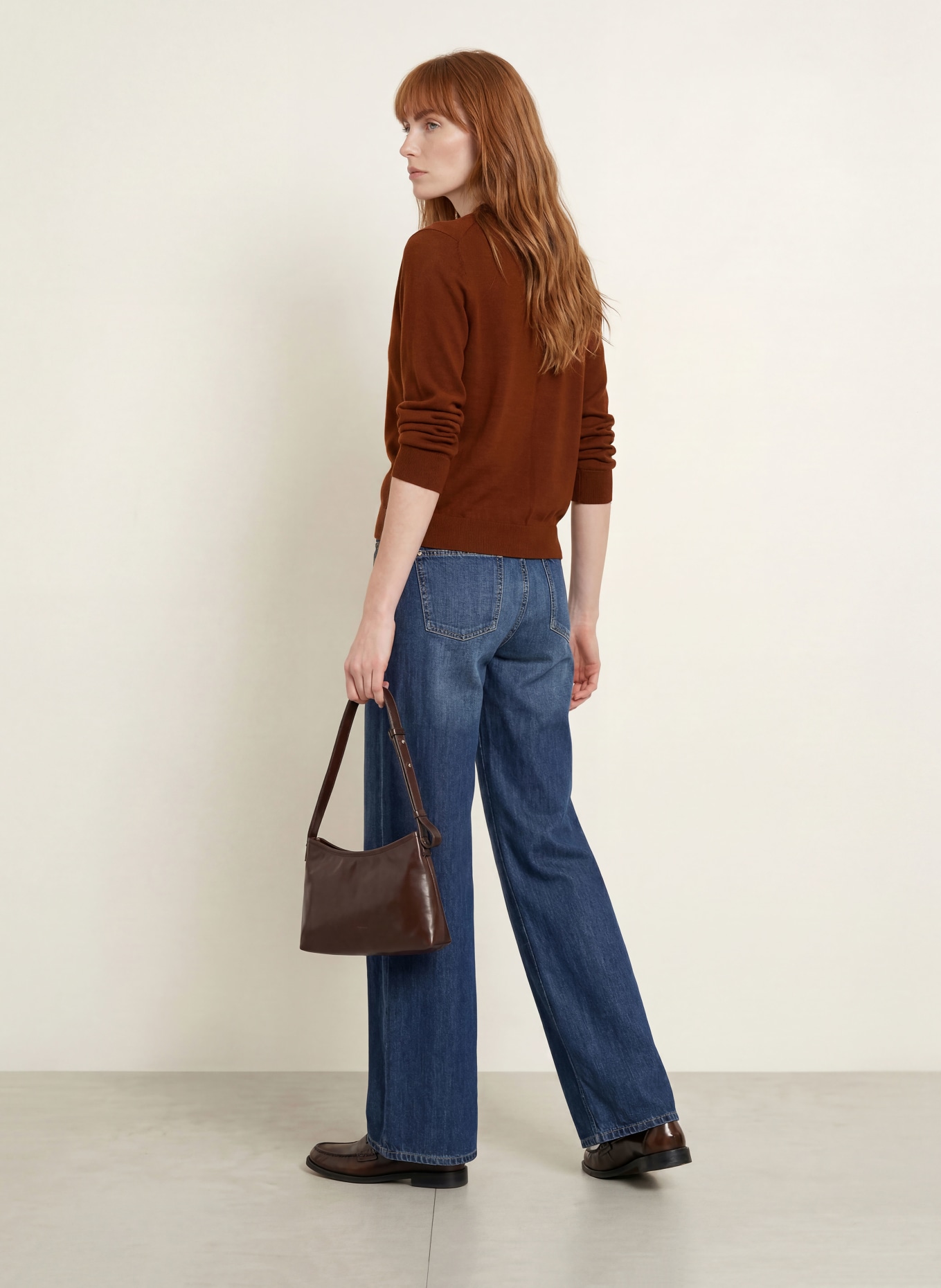 darling harbour Vest van merinowol: CINNAMON