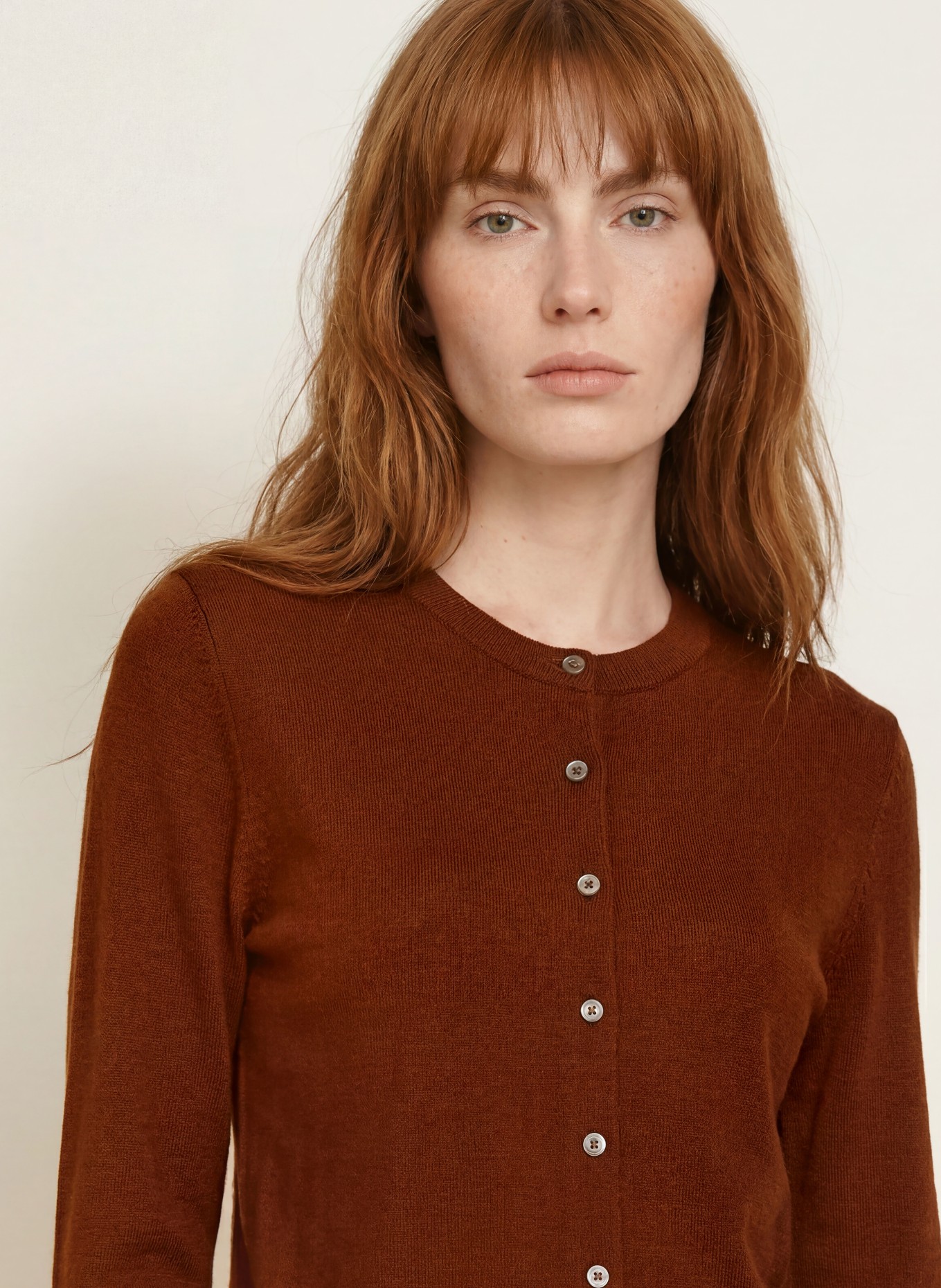 darling harbour Vest van merinowol: CINNAMON