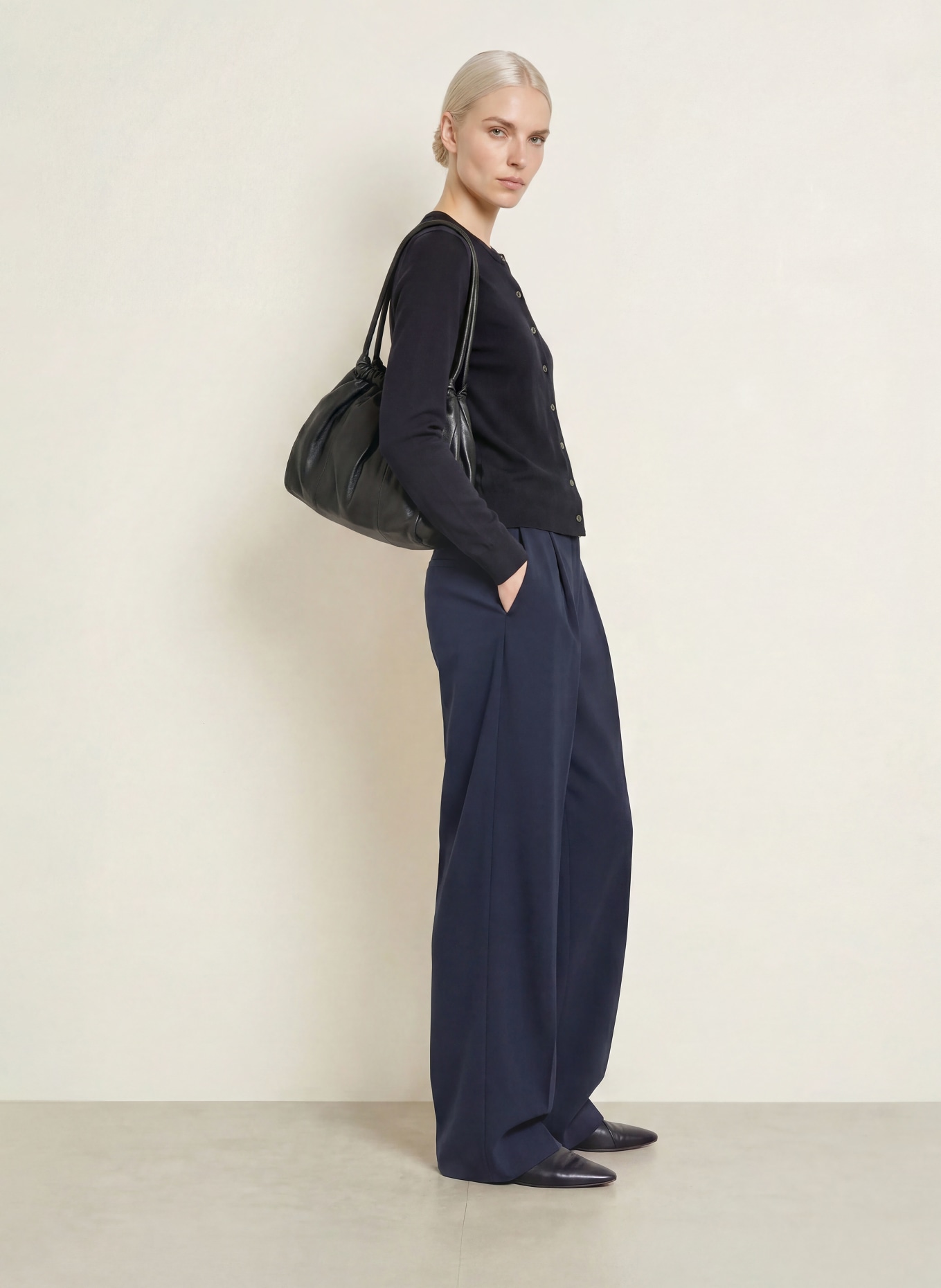 darling harbour Strickjacke aus Merinowolle: NAVY