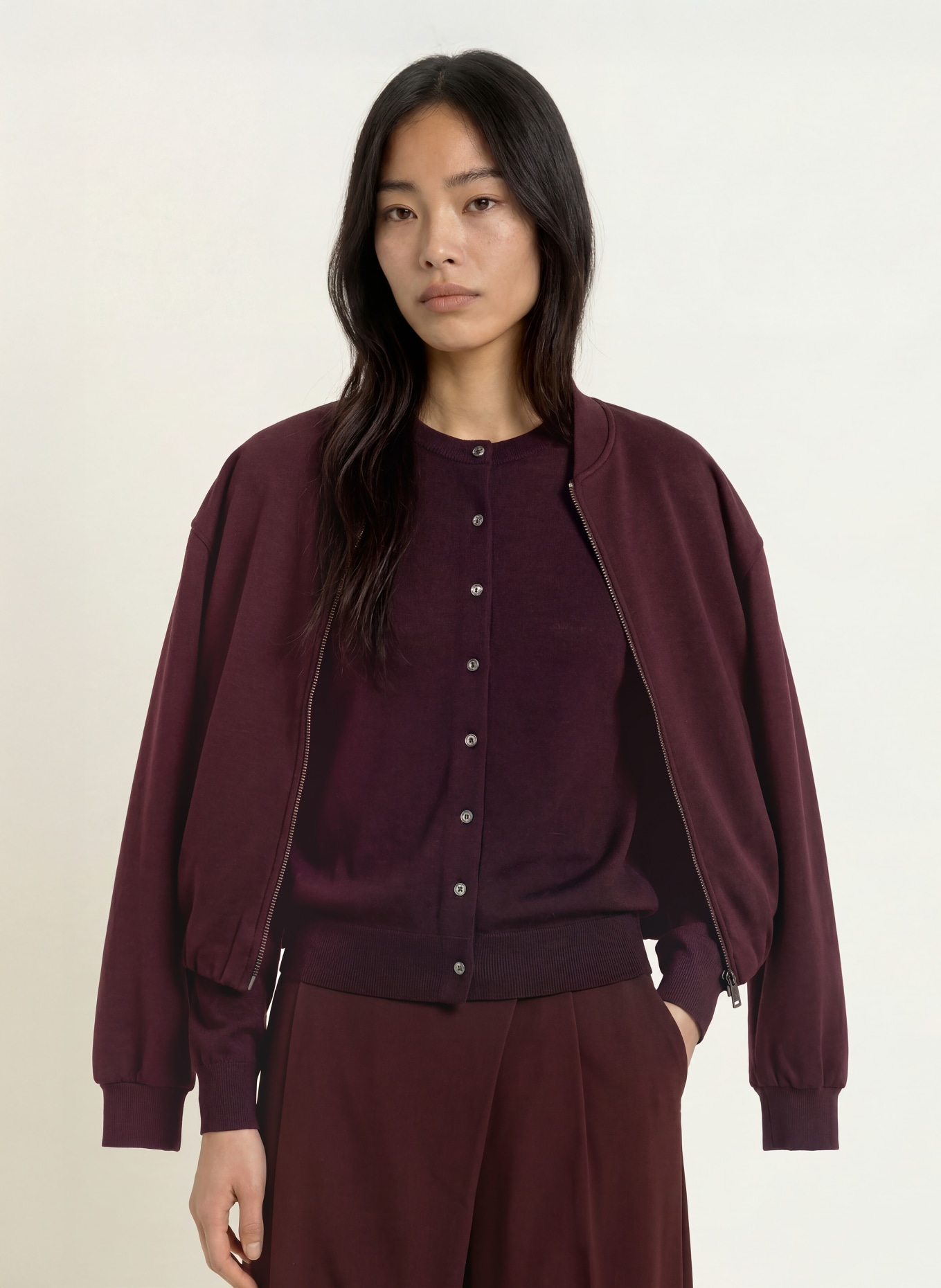 darling harbour Strickjacke aus Merinowolle: PLUM