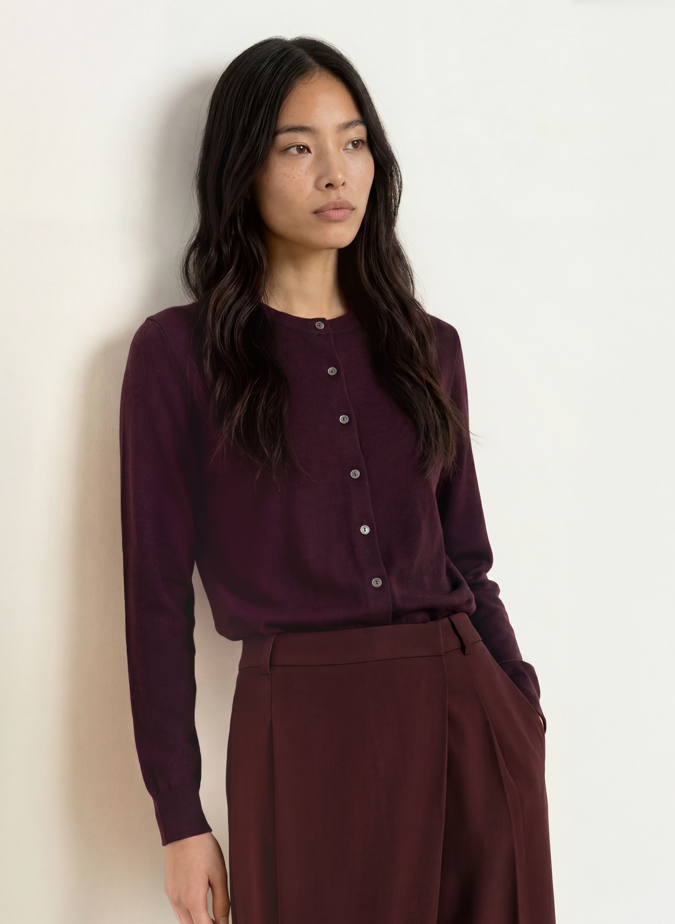 darling harbour Strickjacke aus Merinowolle: PLUM