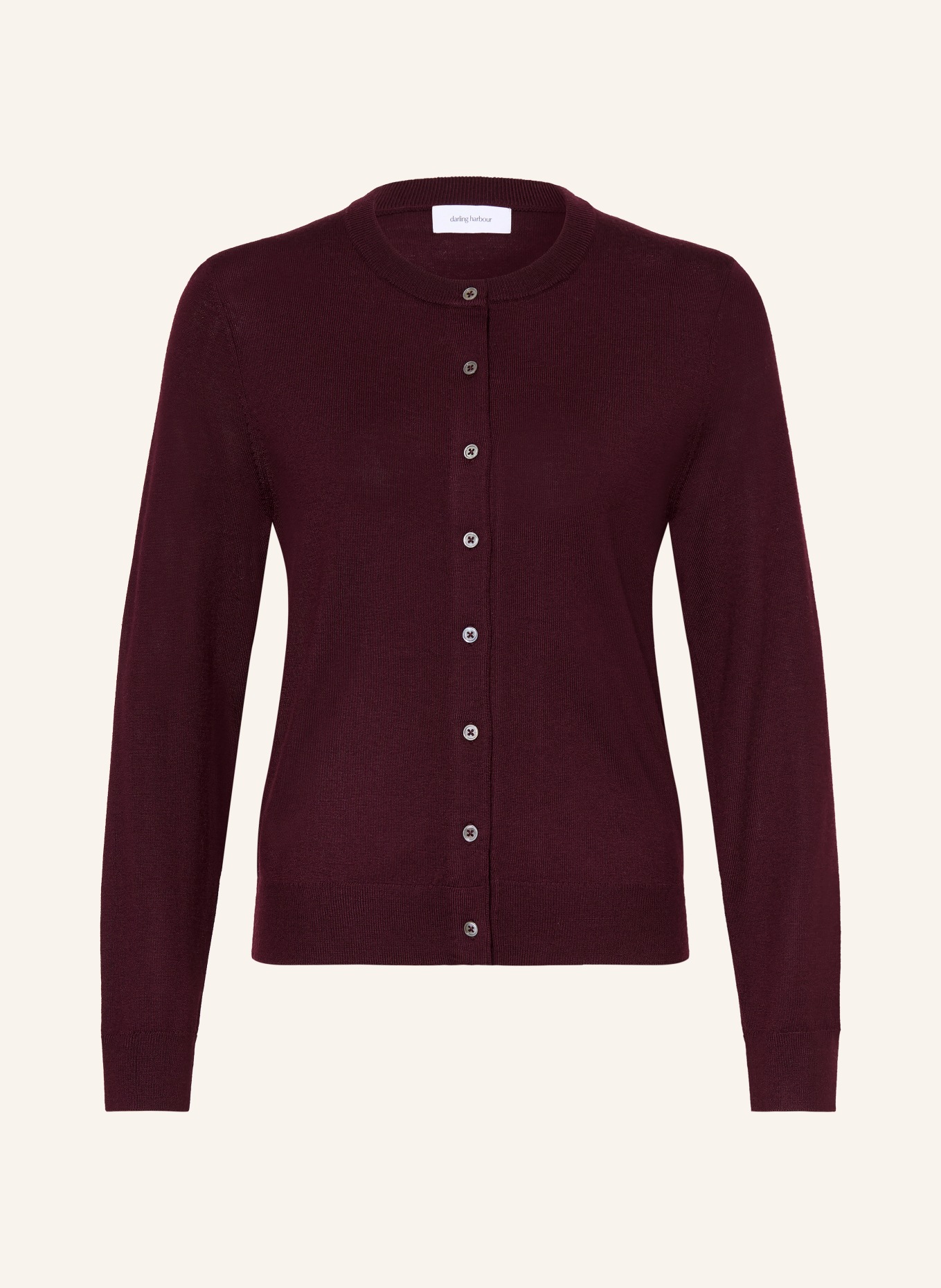 darling harbour Gilet en laine mérinos: BURGUNDY