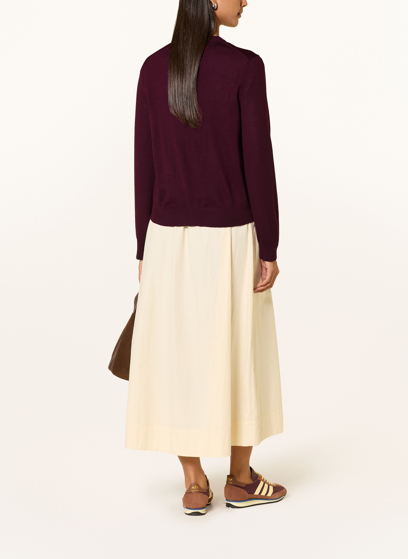darling harbour Gilet en laine mérinos: BURGUNDY