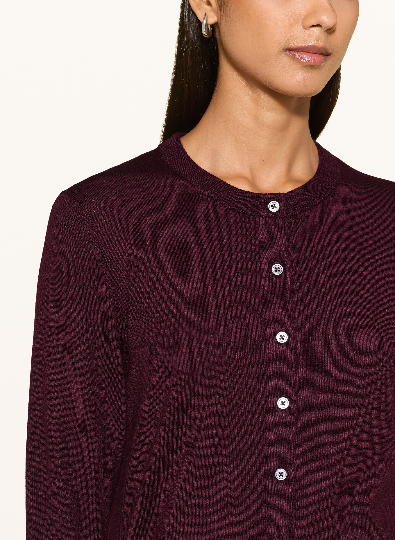 darling harbour Gilet en laine mérinos: BURGUNDY