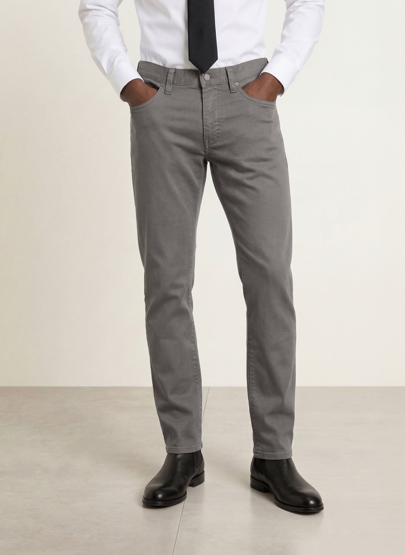 BOSS DELAWARE Slim Fit Jeans: DARK GRAY