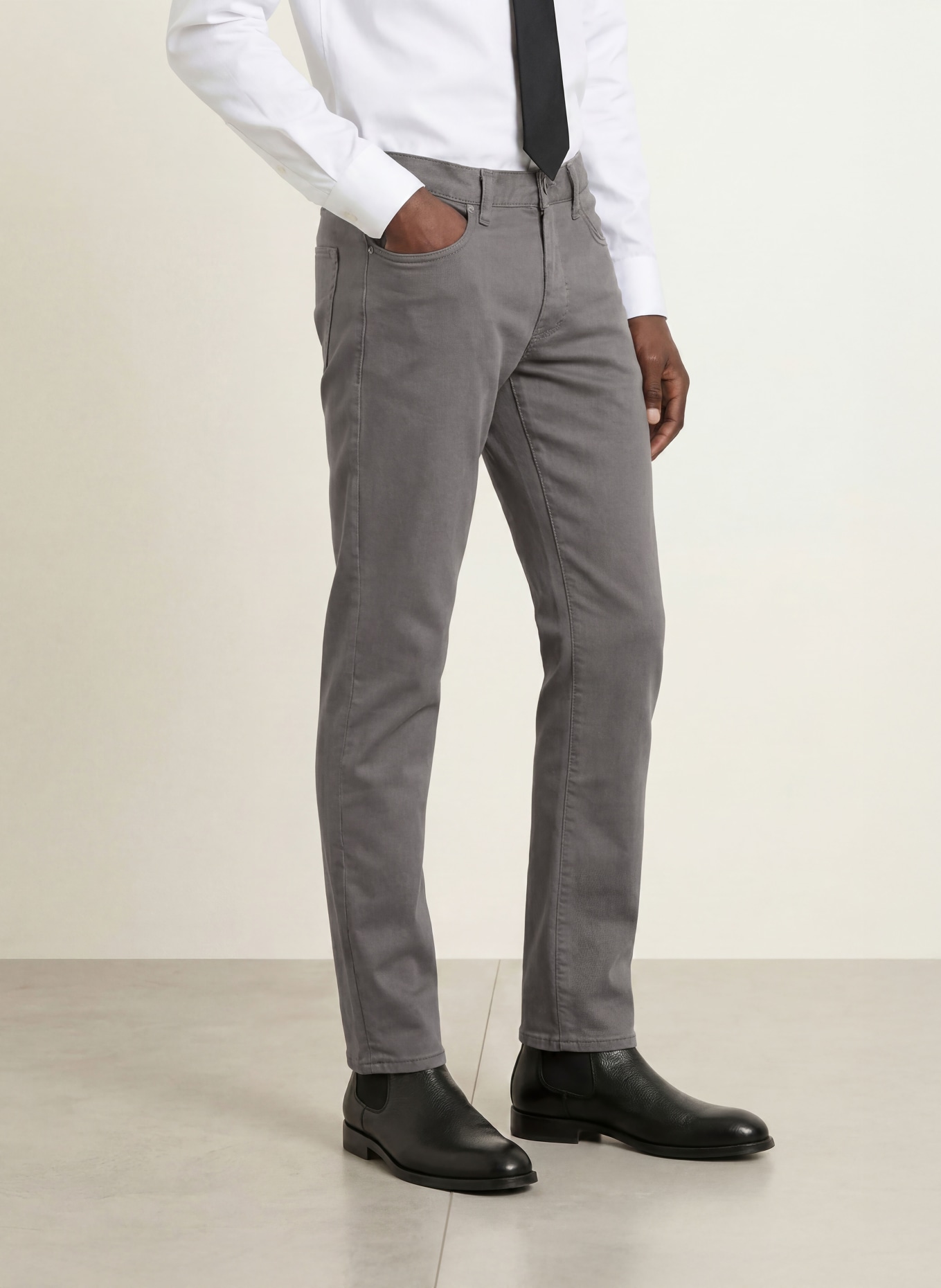 BOSS DELAWARE Slim Fit Jeans: DARK GRAY