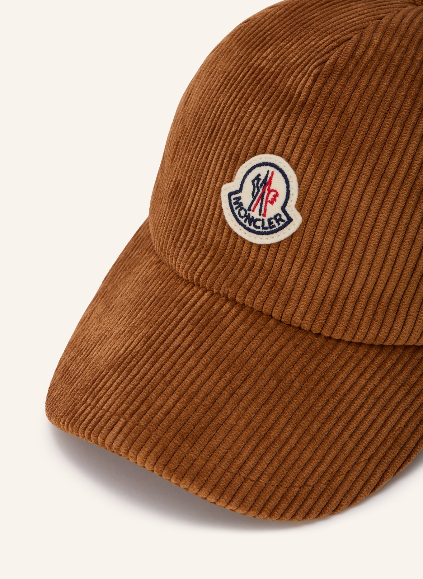 MONCLER Cord-Cap: BRAUN / CREME