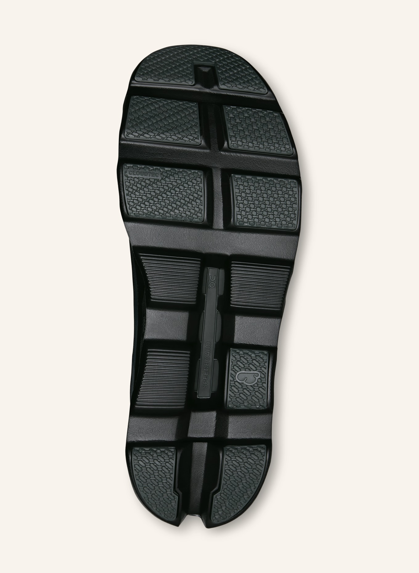 On CLOUDMONSTER 1 Sneakers: BLACK / LIGHT GRAY / DARK GRAY