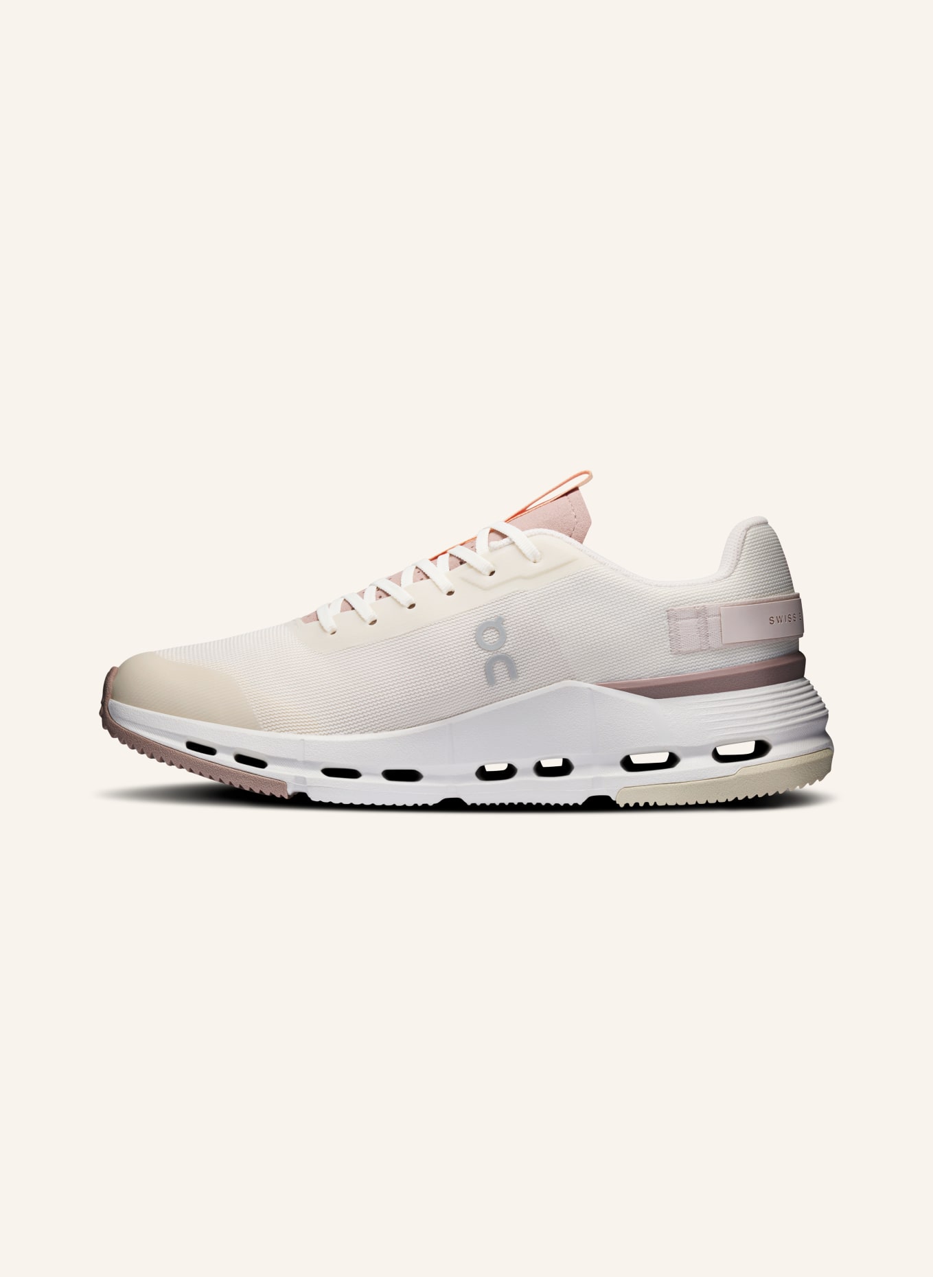 On Sneaker CLOUDNOVA FORM 2: WEISS / HELLLILA / HELLORANGE