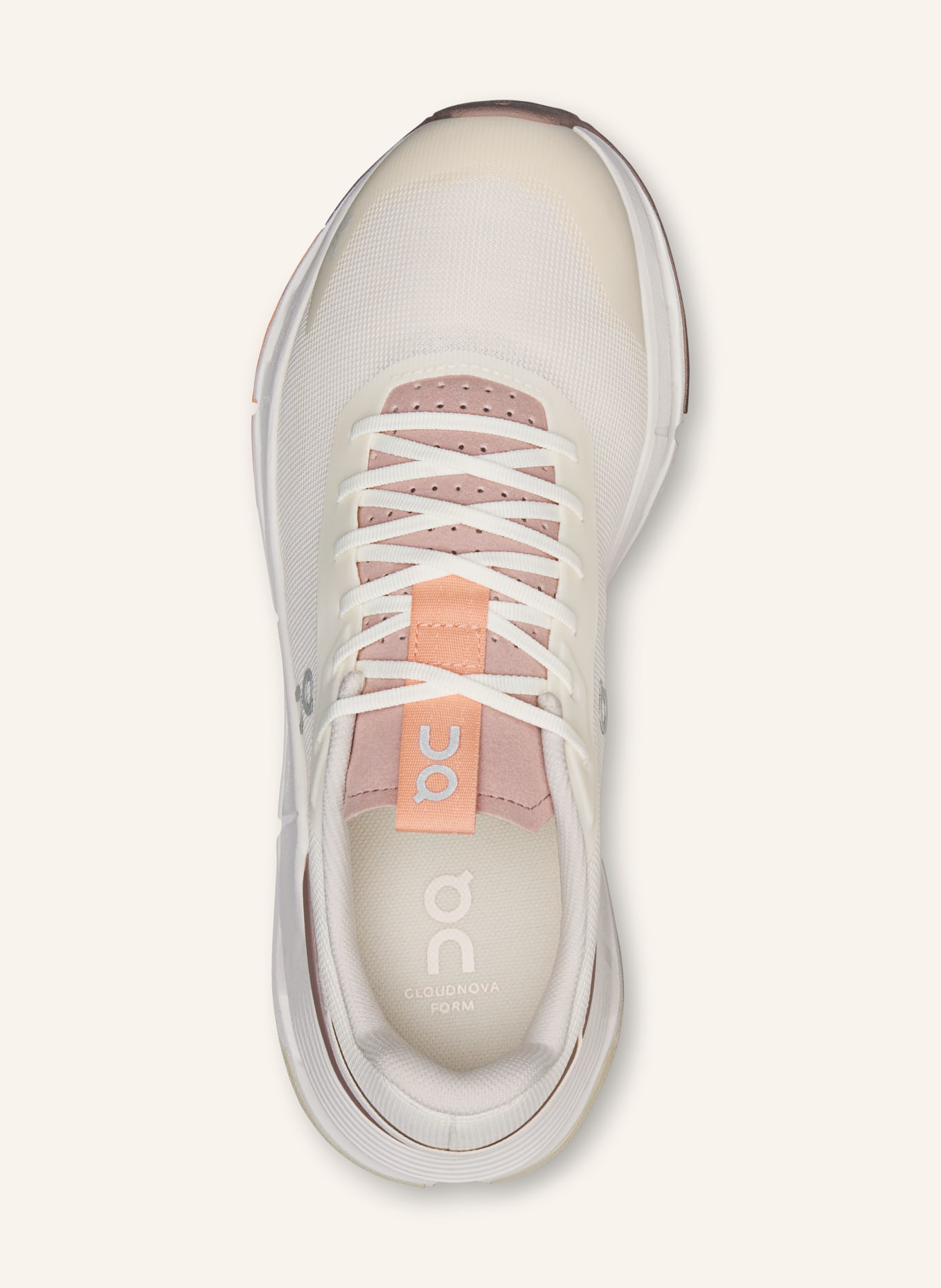On Sneaker CLOUDNOVA FORM 2: WEISS / HELLLILA / HELLORANGE