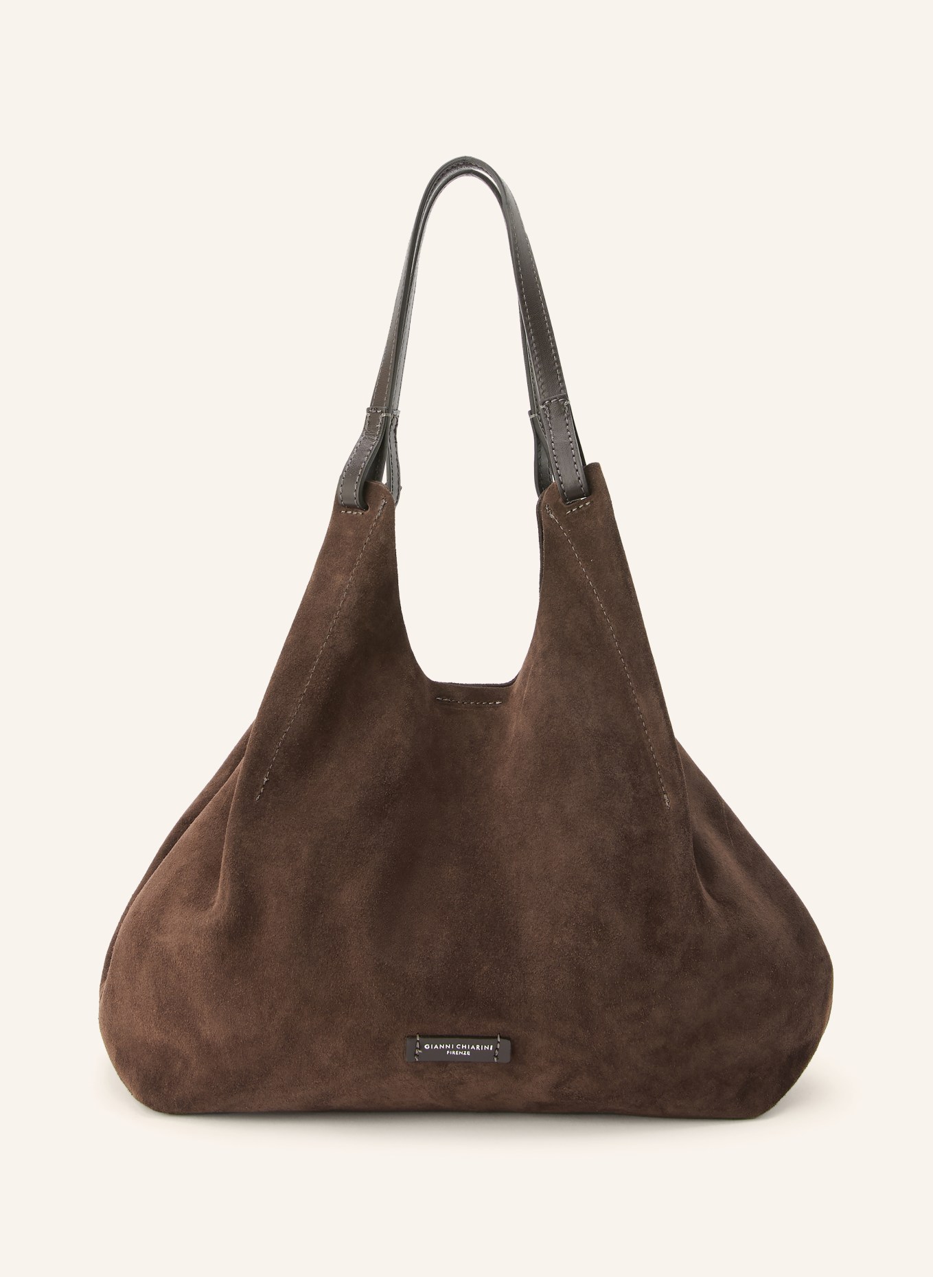 GIANNI CHIARINI Shopper DUA XL med lomme: MØRKEBRUN