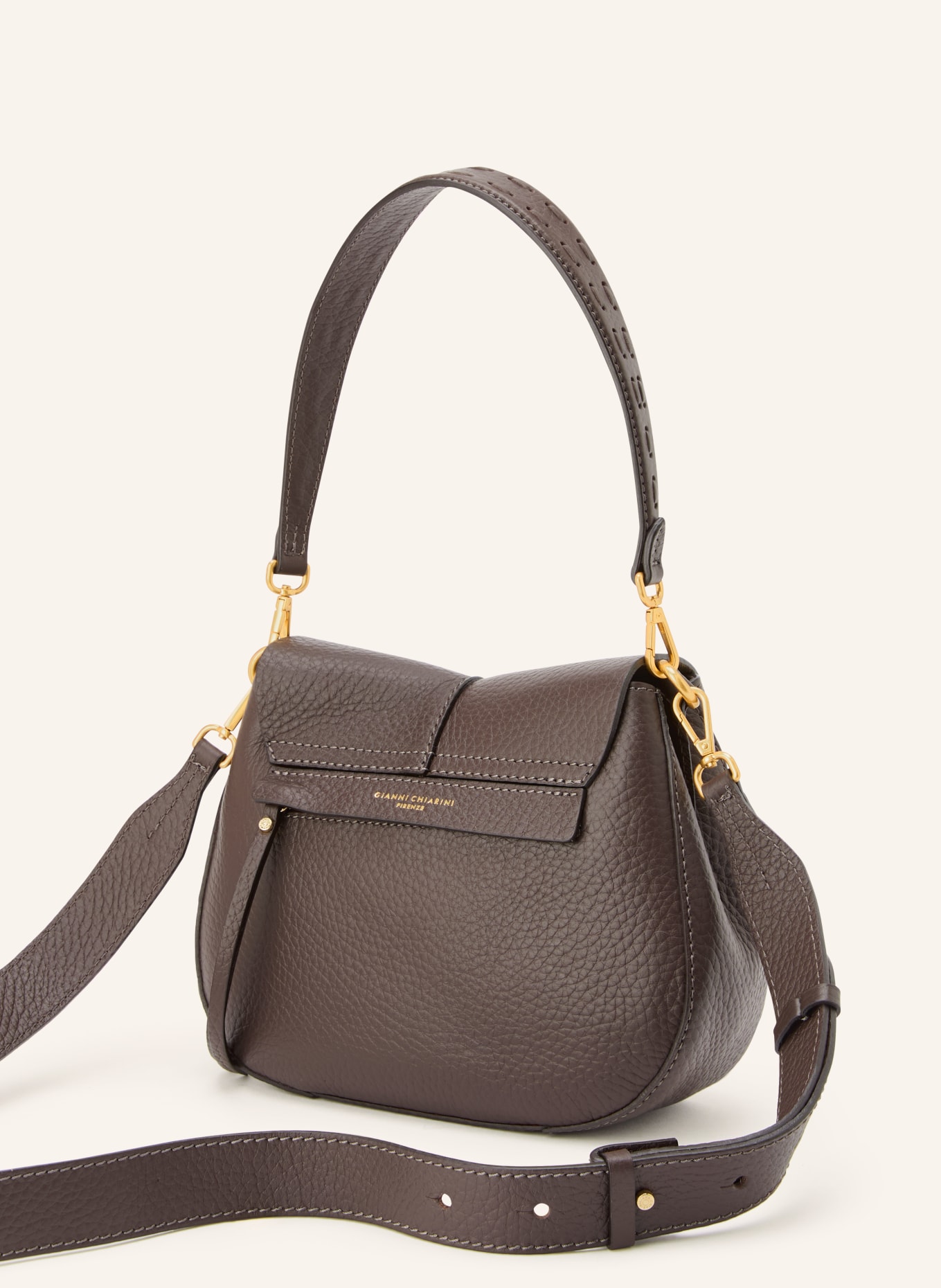 GIANNI CHIARINI Schultertasche HELENA: DUNKELBRAUN / GOLD