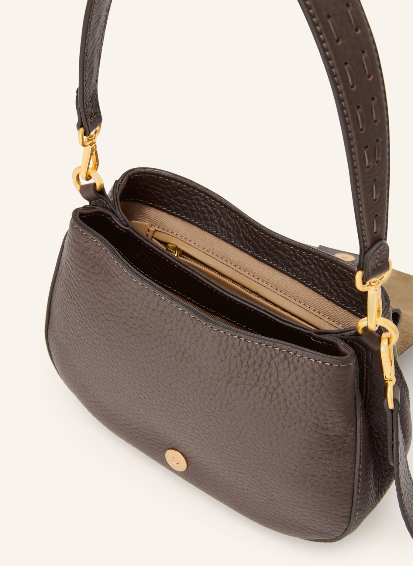 GIANNI CHIARINI Schultertasche HELENA: DUNKELBRAUN / GOLD