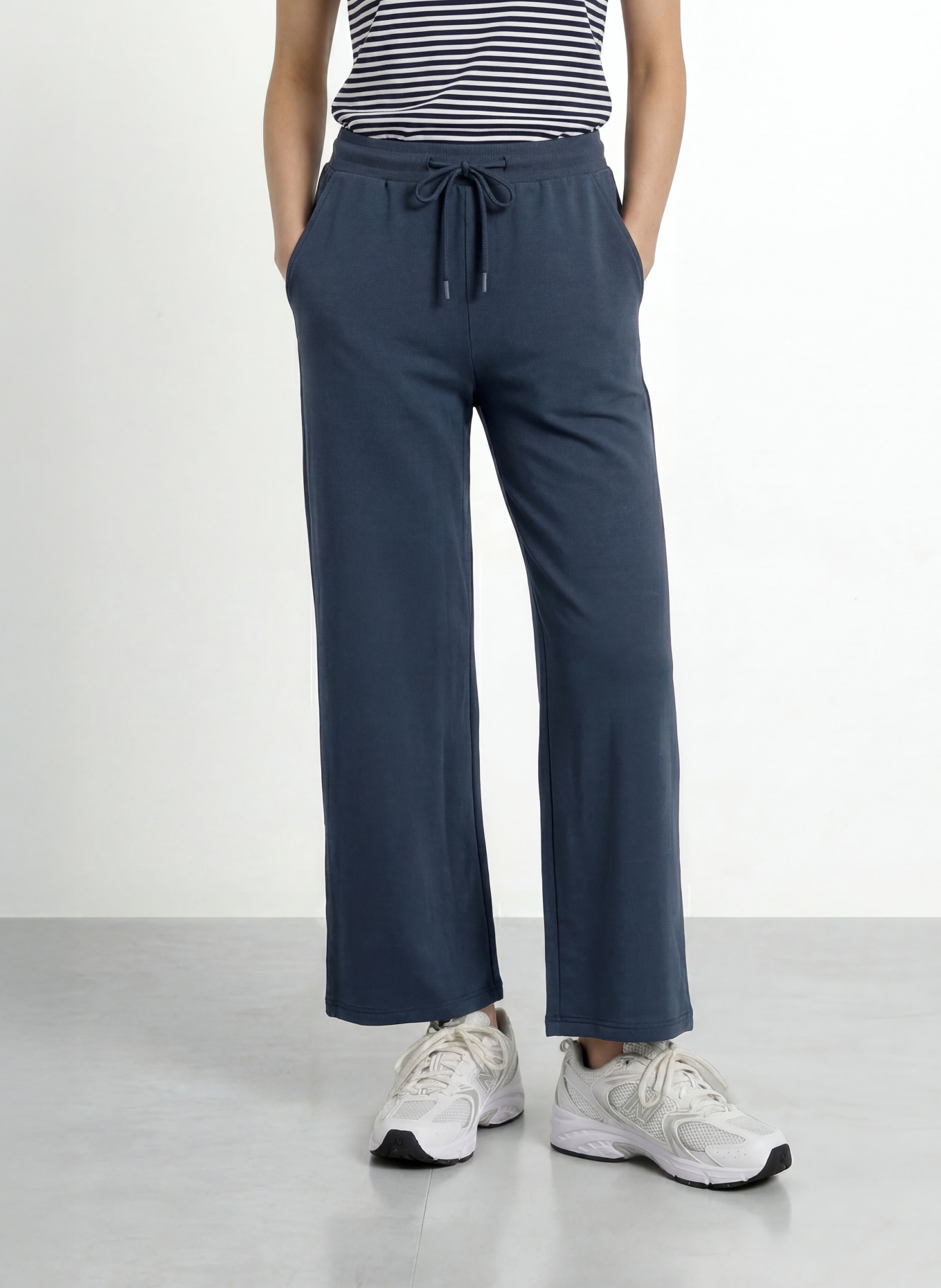 ELBSAND Pantalon 7/8 SANNA en jersey: BLEU FONCÉ