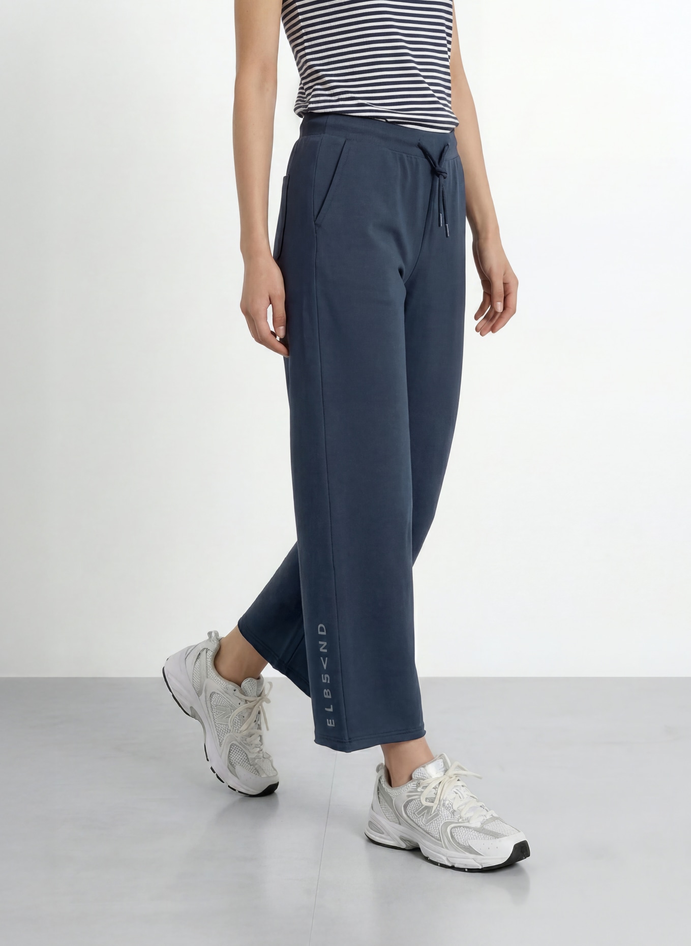 ELBSAND Pantalon 7/8 SANNA en jersey: BLEU FONCÉ