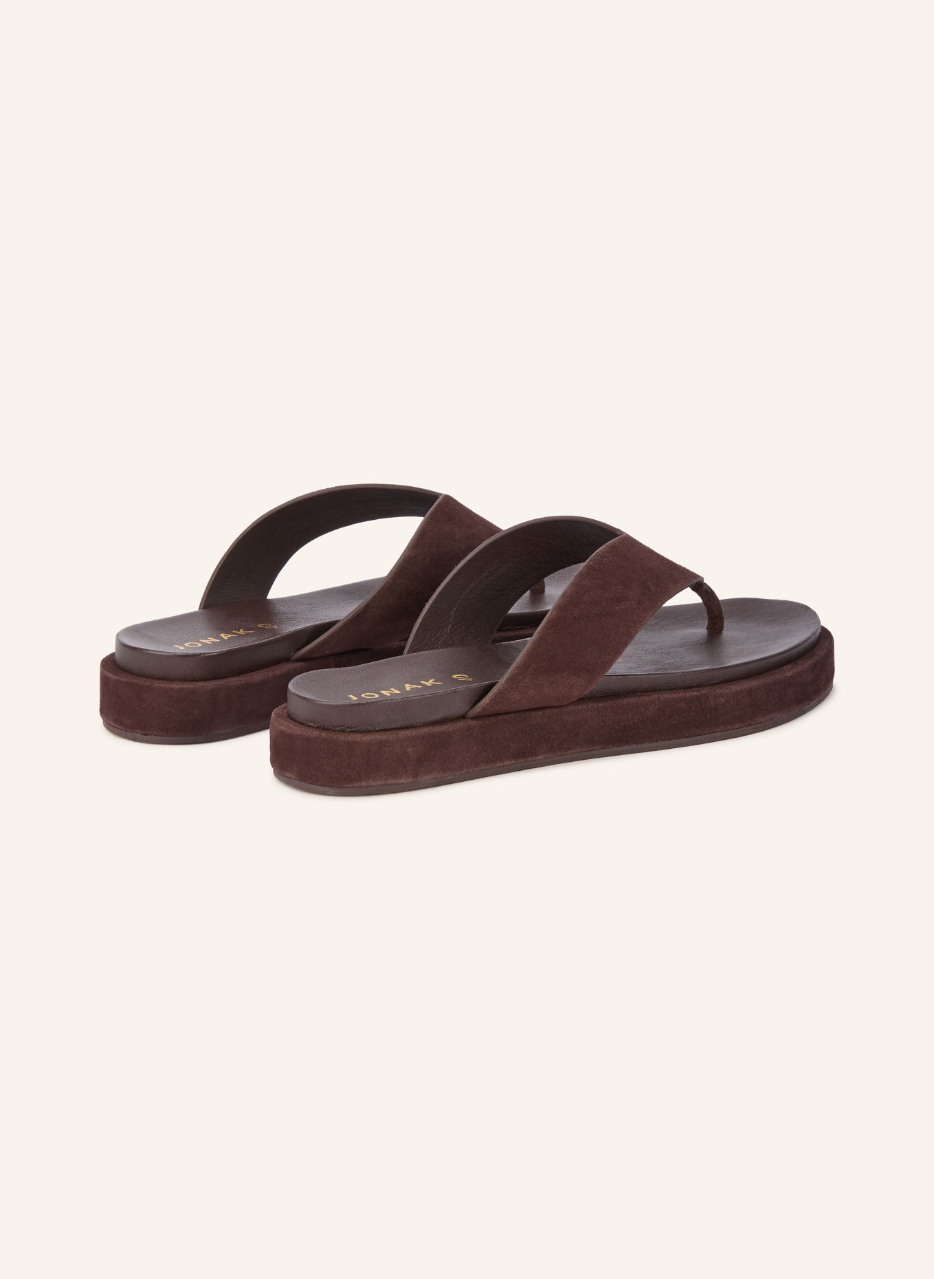 JONAK WIWI thong sandals: DARK BROWN