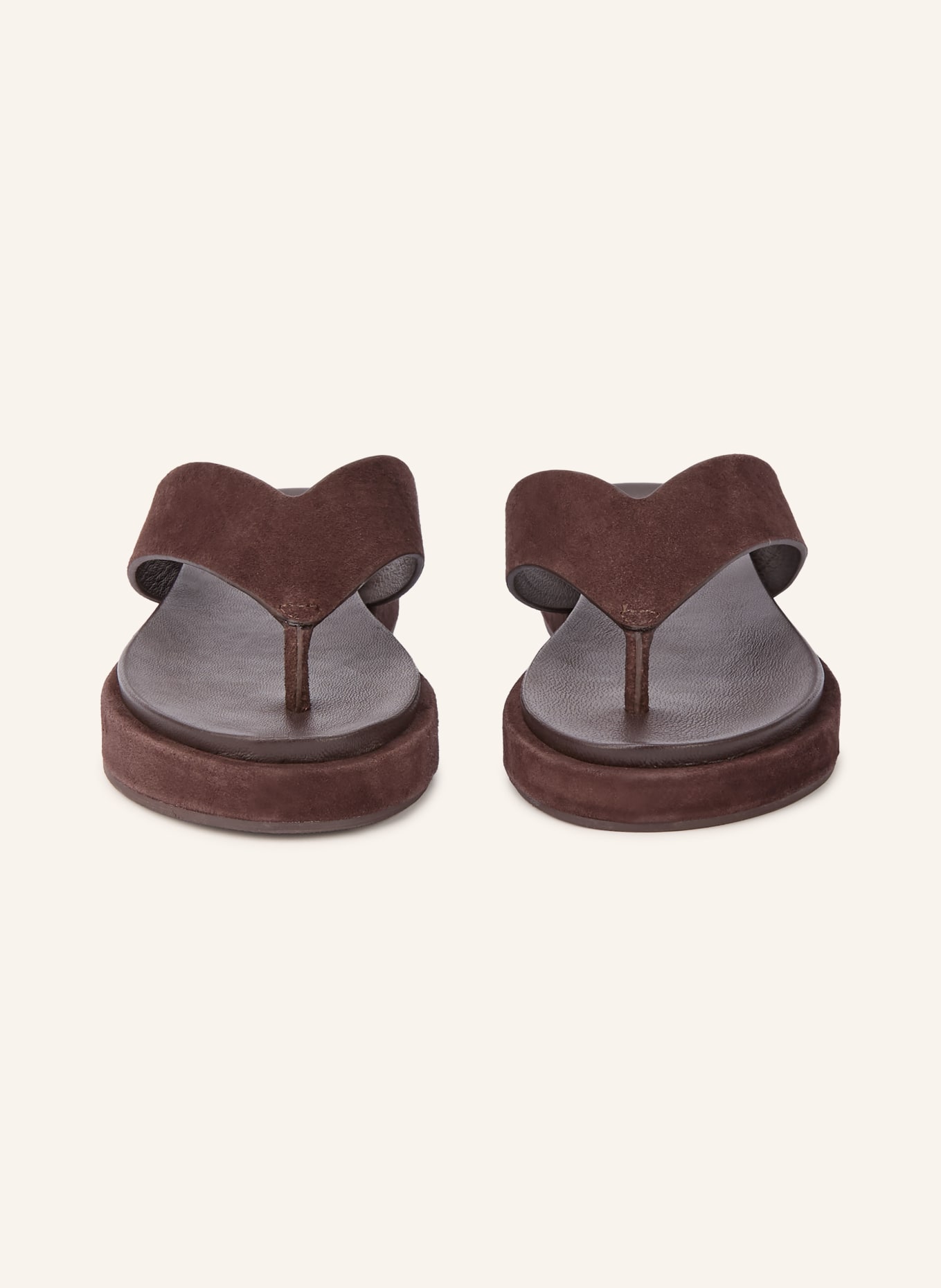 JONAK WIWI thong sandals: DARK BROWN
